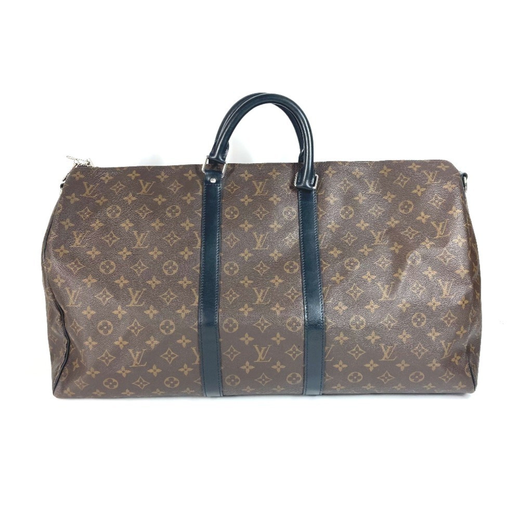 Louis Vuitton Monogram Macassar Black Brown Boston Bag Shoulder Bag (Pre-Owned)