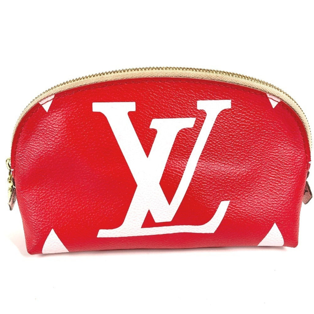 Louis Vuitton Pink Red Color Monogram Pouch (Pre-Owned)