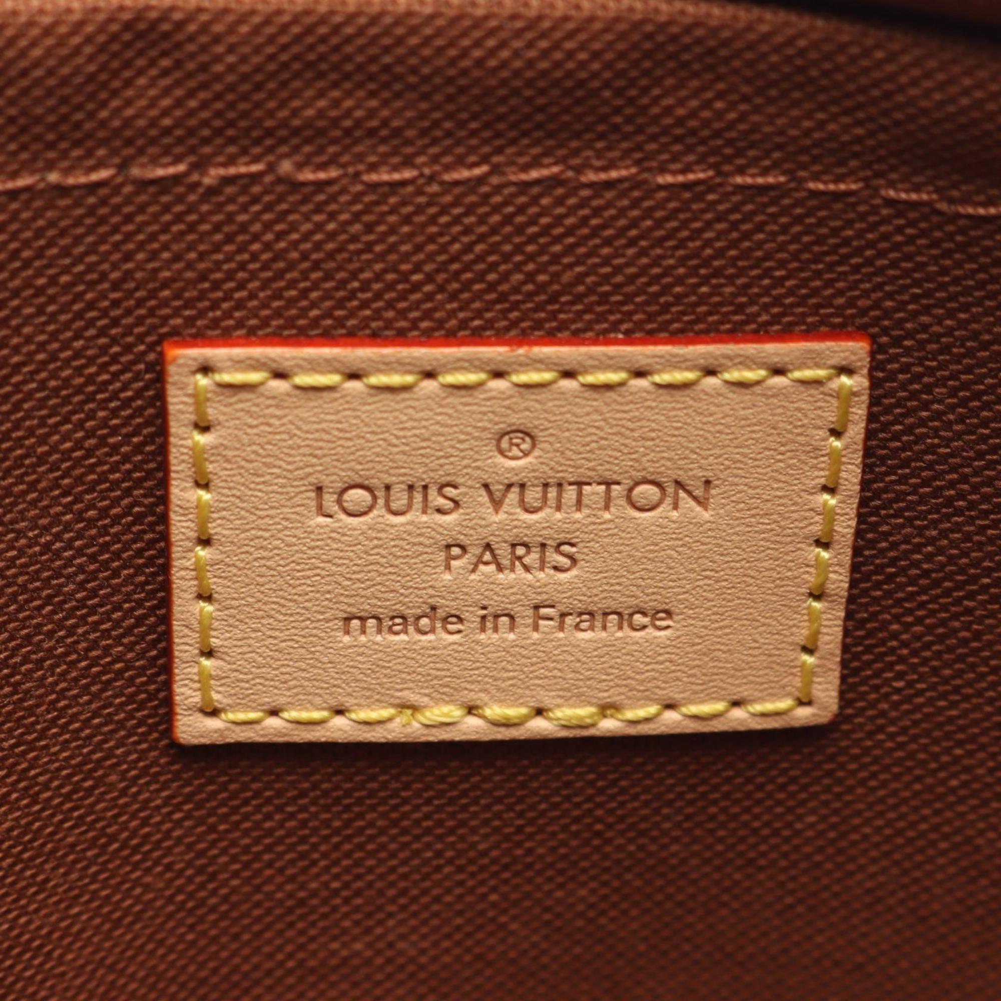 Louis Vuitton Monogram Brown Khaki Coated Canvas Leather Shoulder Bag (Pre-Owned)