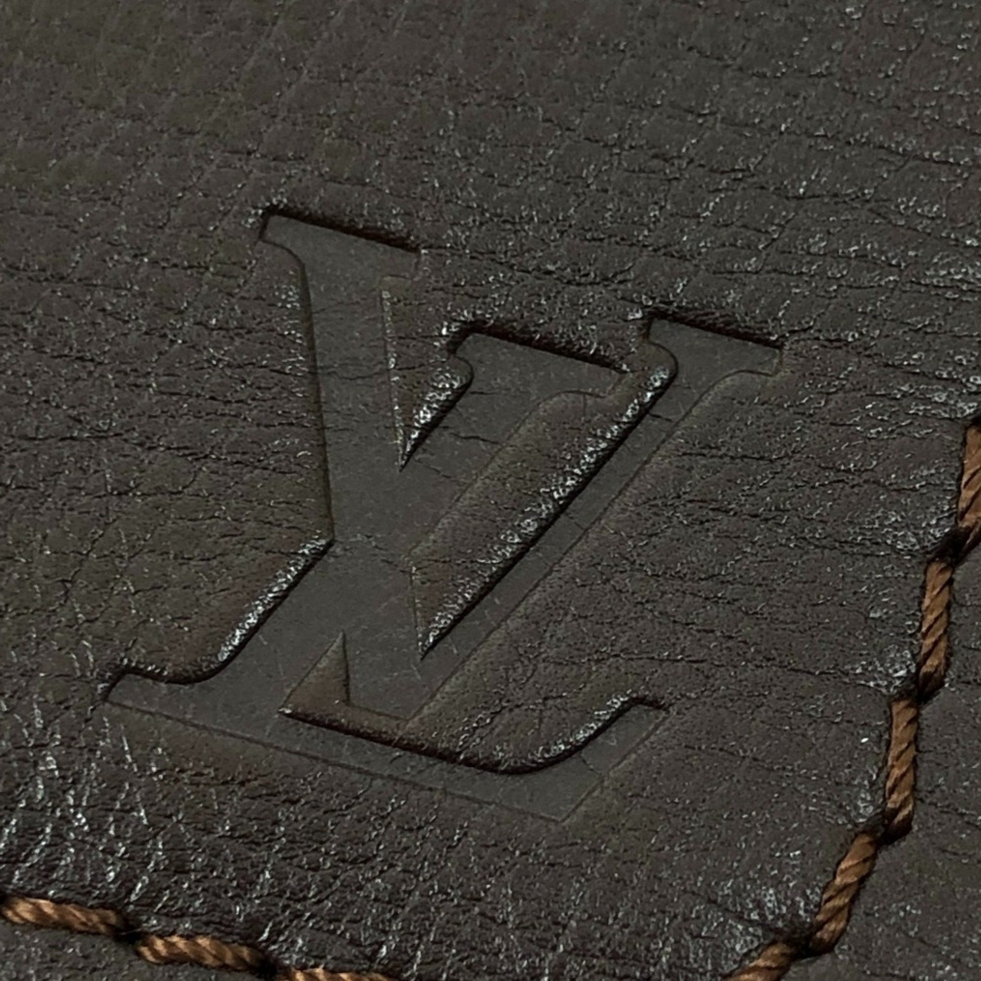 Louis Vuitton Brown Coffee Utah Leather Pochette Shoulder Bag (Pre-Owned)