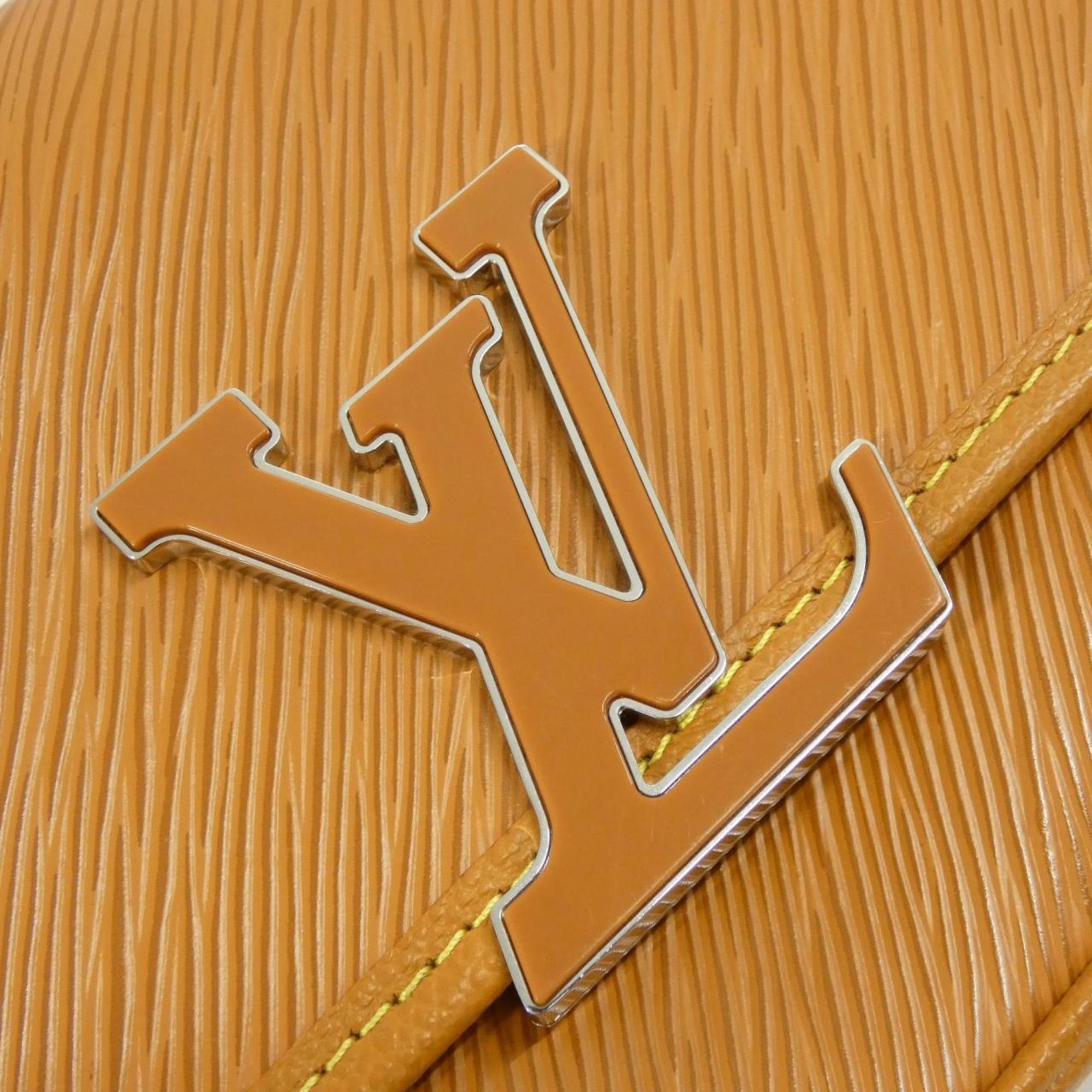 Louis Vuitton Gold Brown Gold Orange Leather Shoulder Bag (Pre-Owned)