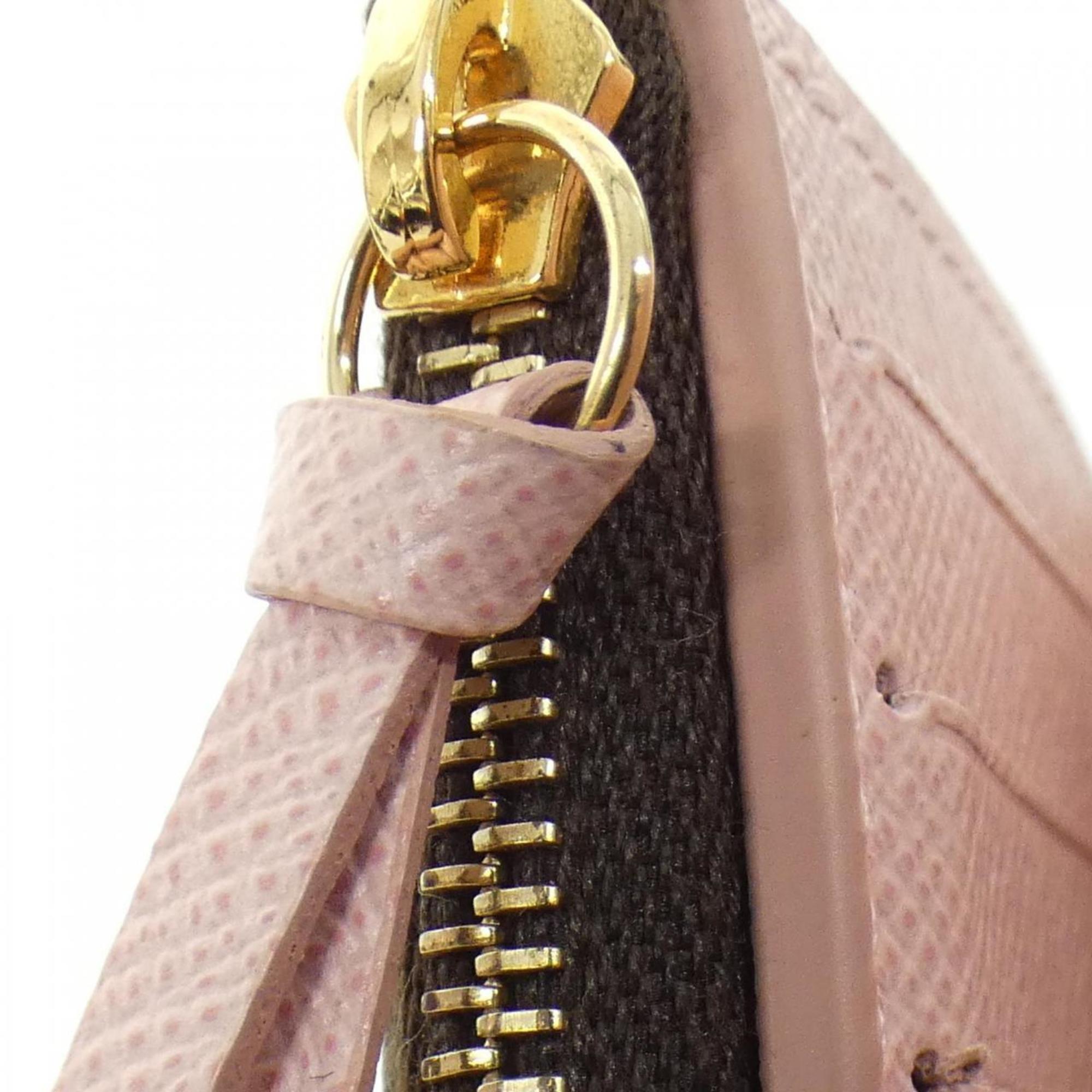 Louis Vuitton Ebene Rose Ballerine Coated Canvas Wallet (Tri-Fold) (Pre-Owned)