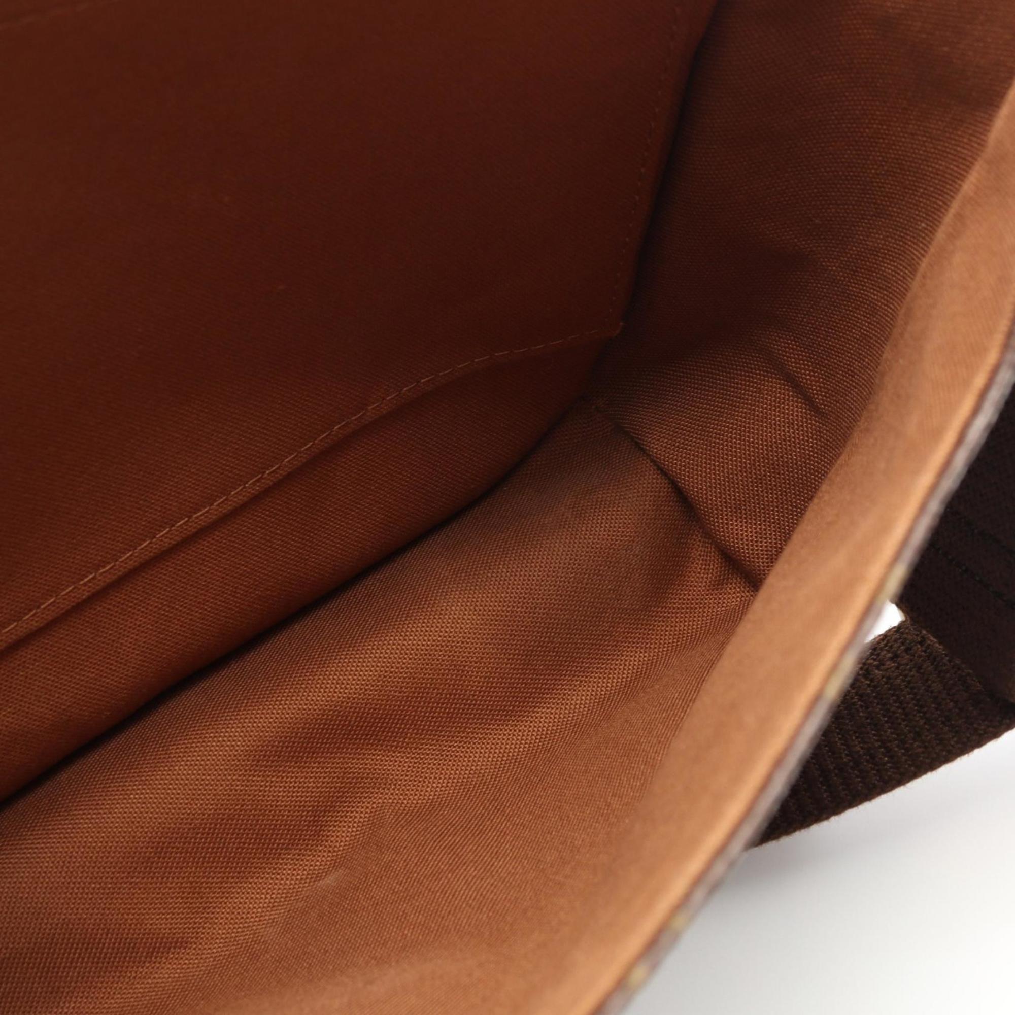 Louis Vuitton Brown Coated Canvas Leather Shoulder Bag (Pre-Owned)