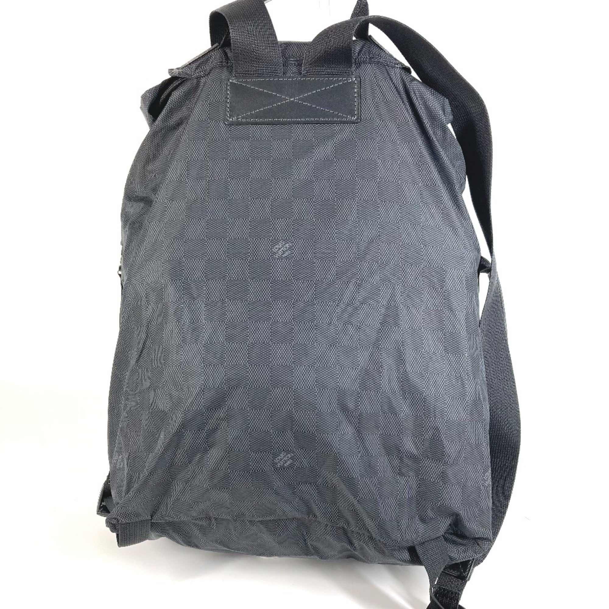 Louis Vuitton Damier Aventure Black Leather Nylon Backpack (Pre-Owned)
