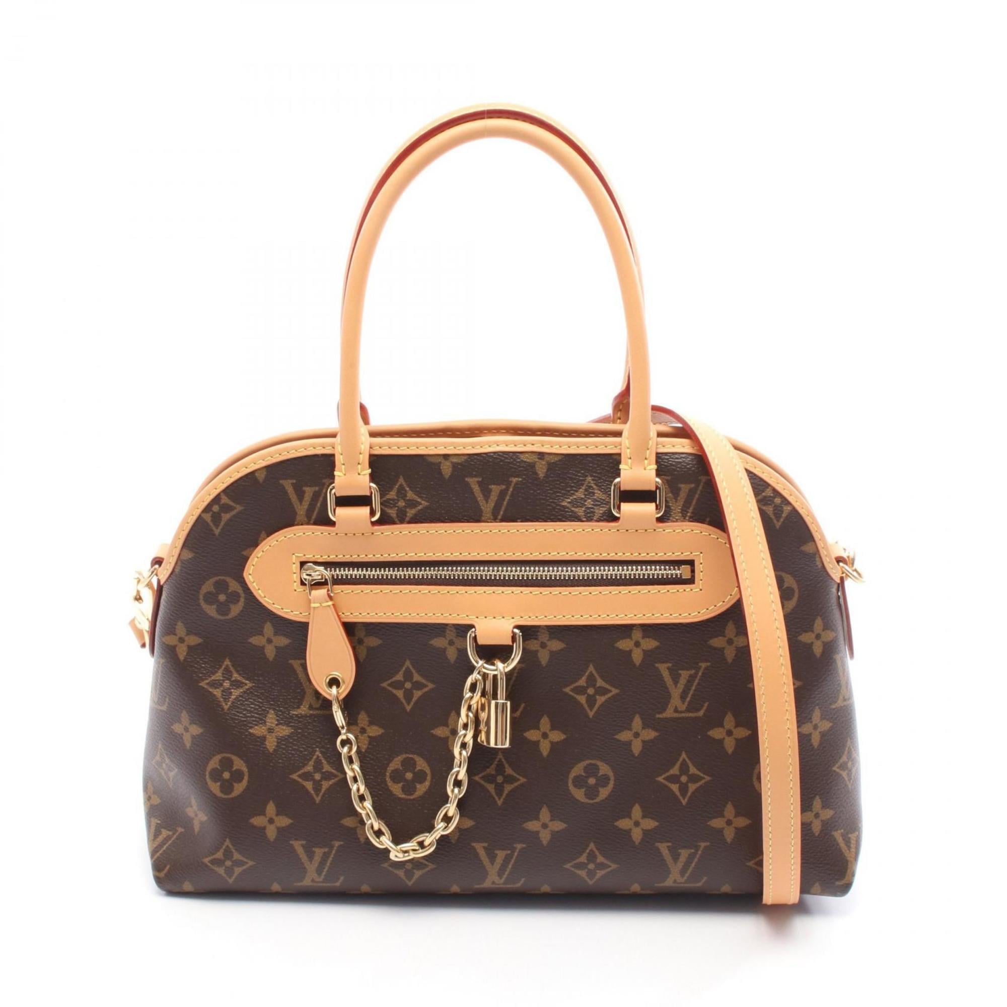 Louis Vuitton Brown Monogram Coated Canvas Leather Handbag (Pre-Owned)