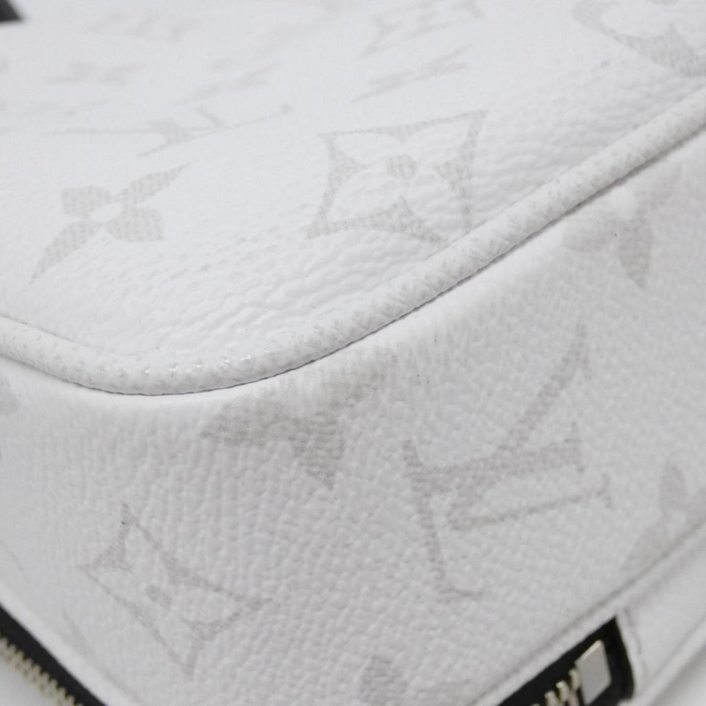 Louis Vuitton White Coated Canvas Leather Shoulder Bag (Pre-Owned)