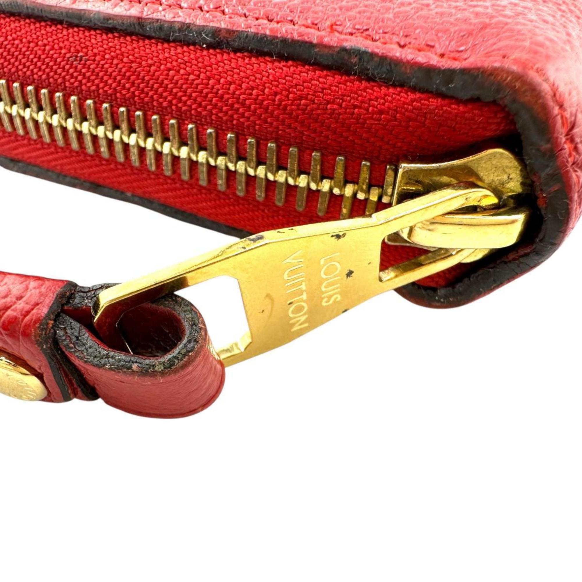 Louis Vuitton Monogram Empreinte Red Color Monogram Empreinte Long Wallet (Bi-Fold) (Pre-Owned)