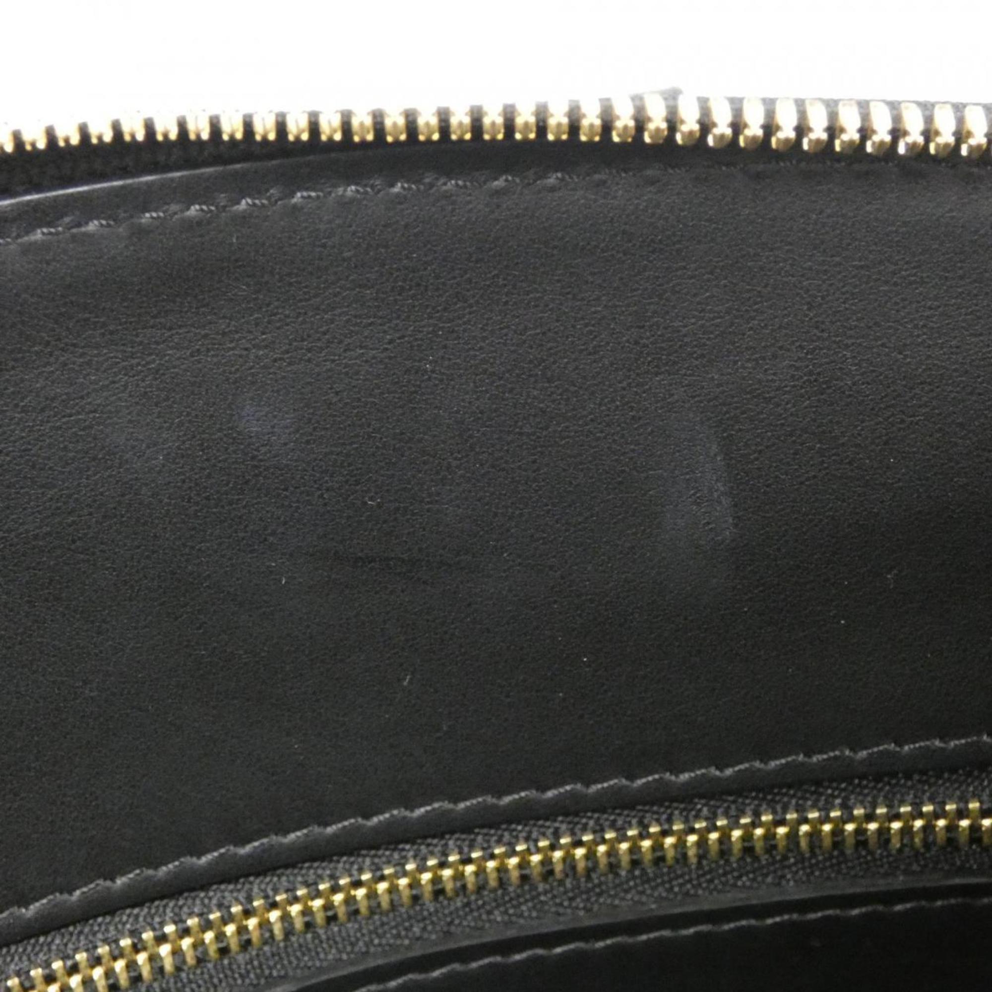 Louis Vuitton Black Leather Handbag (Pre-Owned)