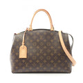 Louis Vuitton Brown Pvc Coated Canvas Leather Handbag (Pre-Owned)
