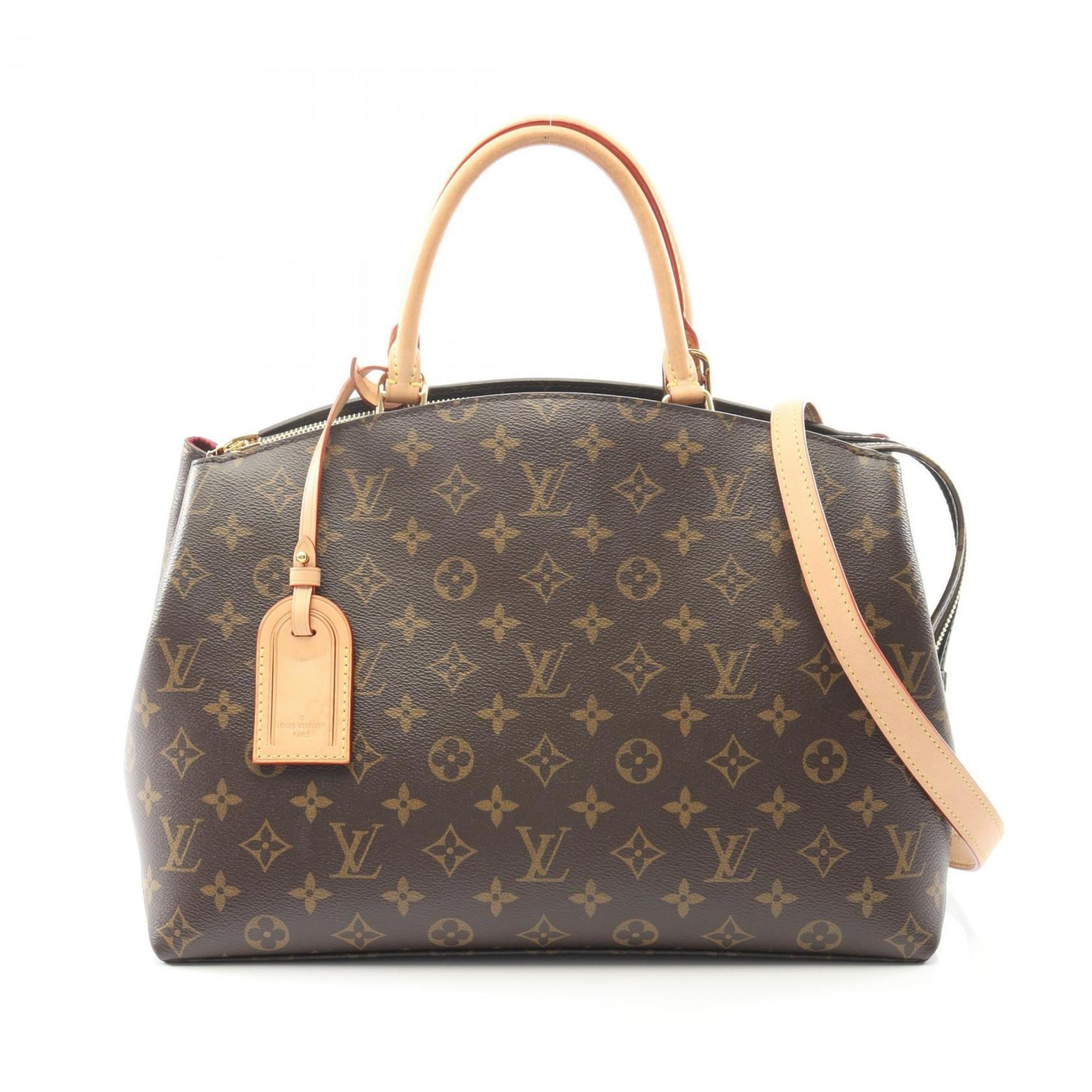 Louis Vuitton Brown Pvc Coated Canvas Leather Handbag (Pre-Owned)