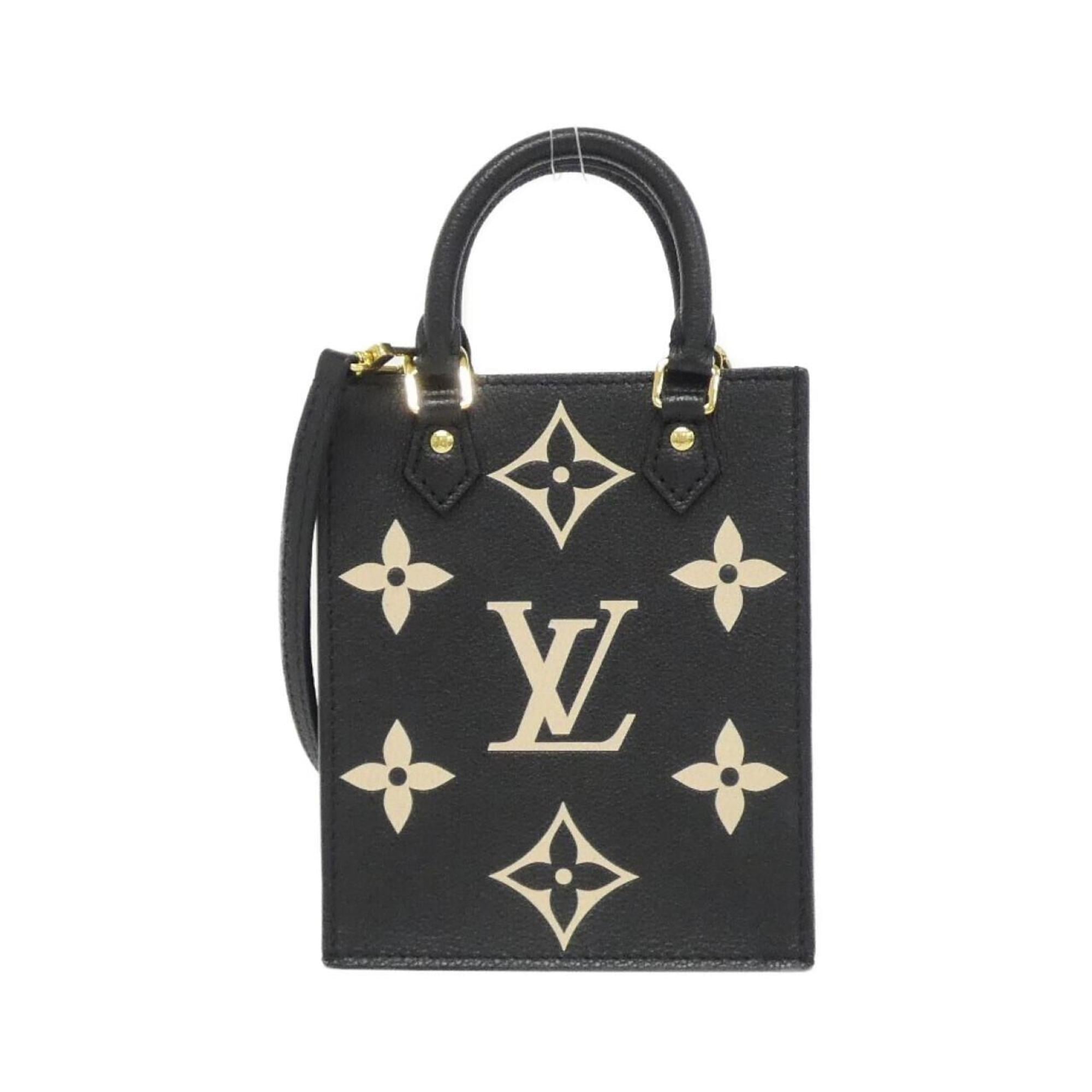 Louis Vuitton Monogram Empreinte Beige Black Leather Handbag (Pre-Owned)