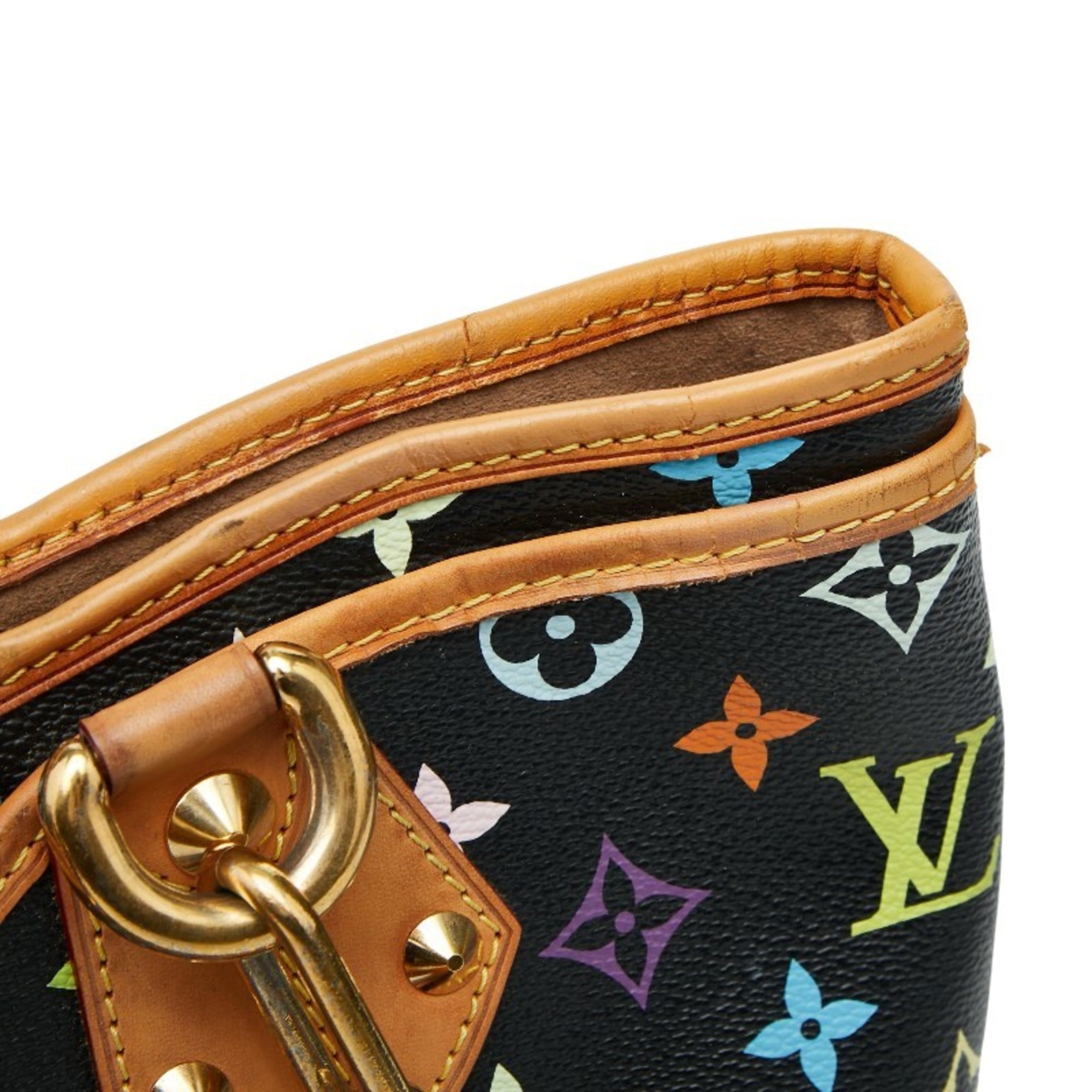 Louis Vuitton Black Multi-Color Noir Pvc Leather Shoulder Bag Tote Bag (Pre-Owned)