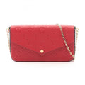 Louis Vuitton Red Color Rouge Monogram Empreinte Leather Pochette Shoulder Bag (Pre-Owned)