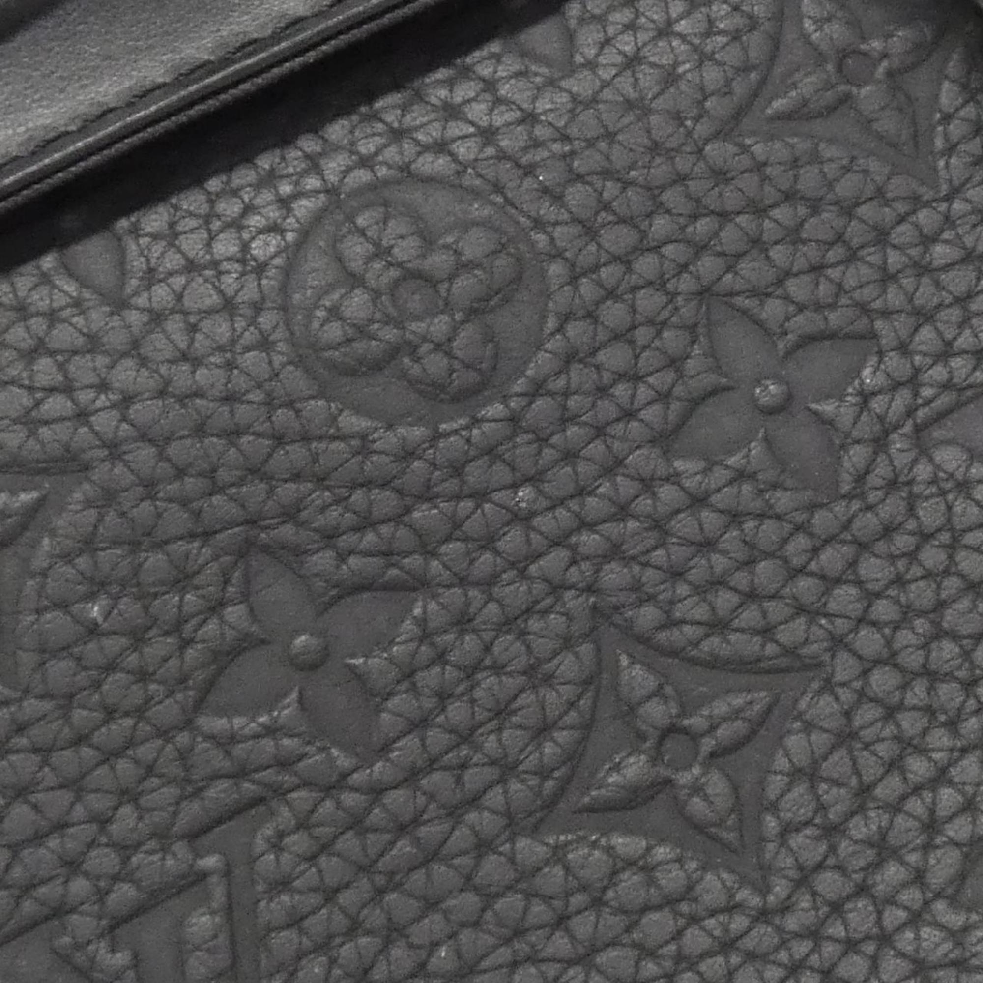 Louis Vuitton Black Leather Shoulder Bag (Pre-Owned)