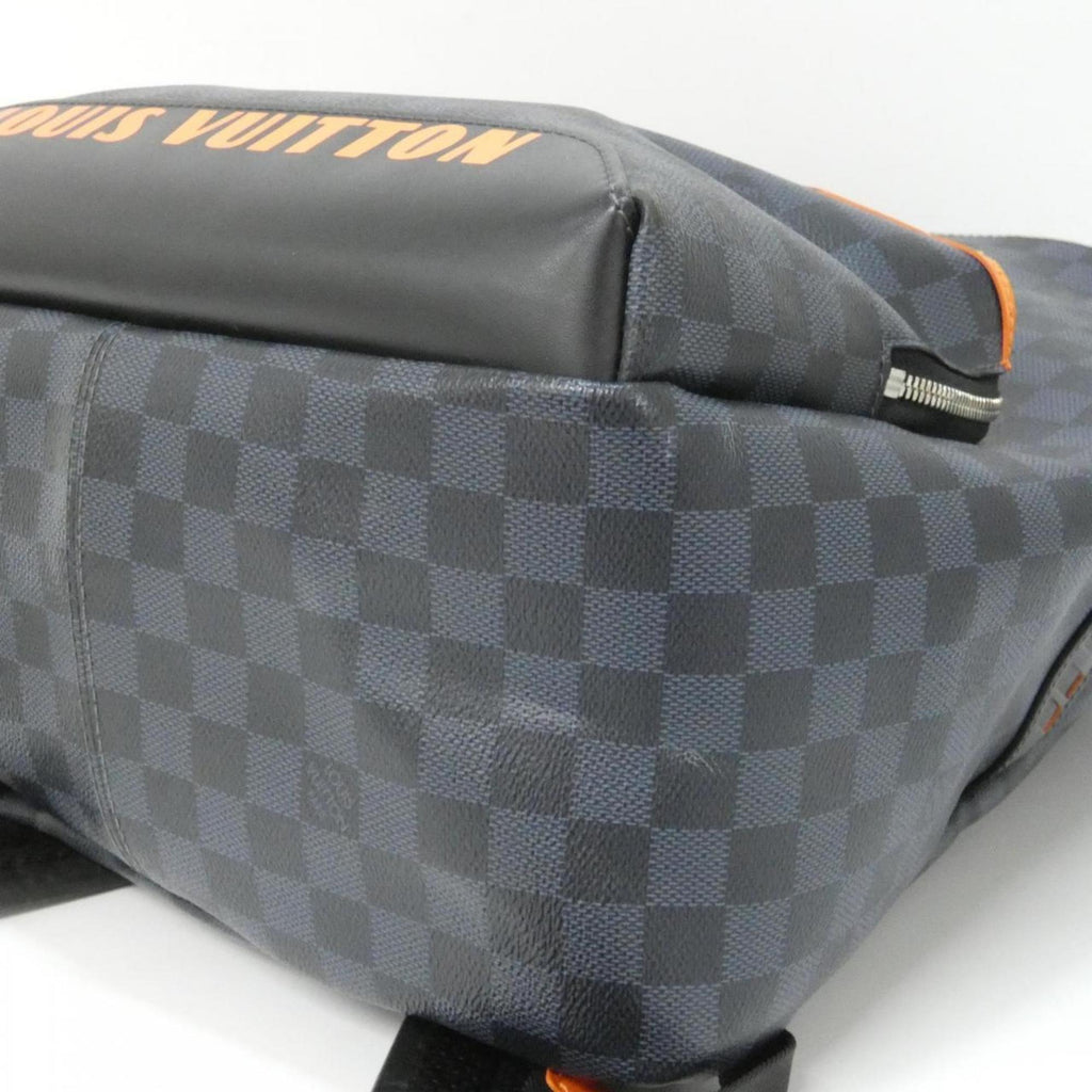 Louis Vuitton Black Cobalt Coated Canvas Backpack (Pre-Owned)