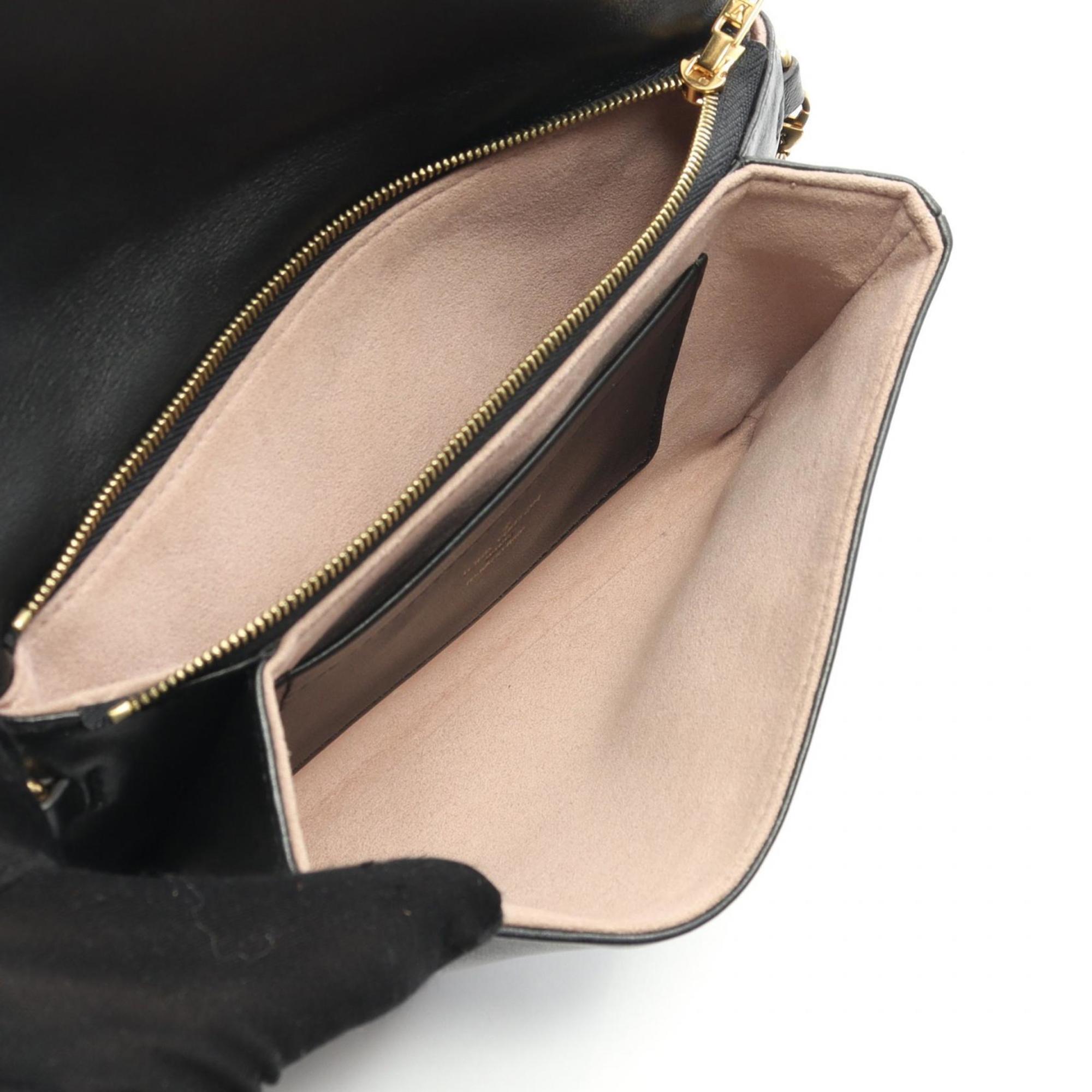 Louis Vuitton Black Noir Leather Shoulder Bag (Pre-Owned)