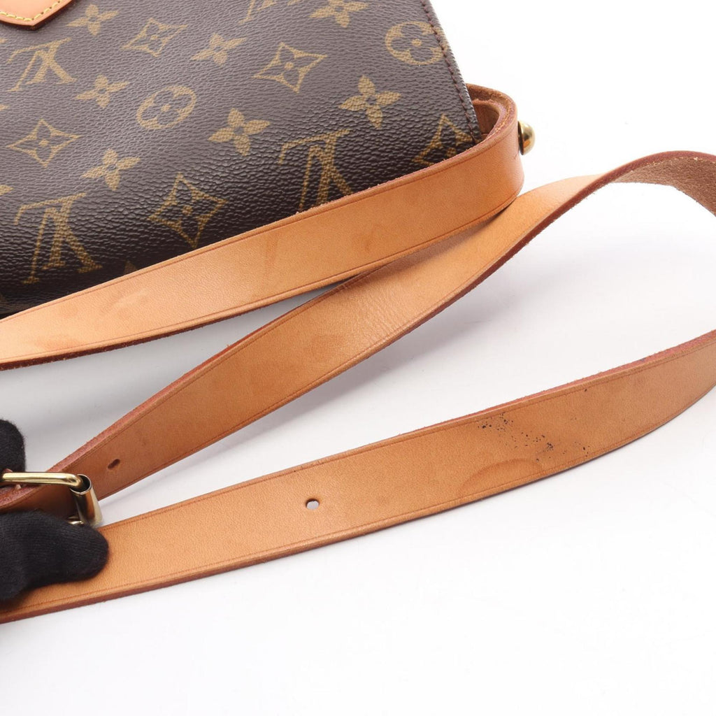 Louis Vuitton Brown Coated Canvas Leather Shoulder Bag (Pre-Owned)