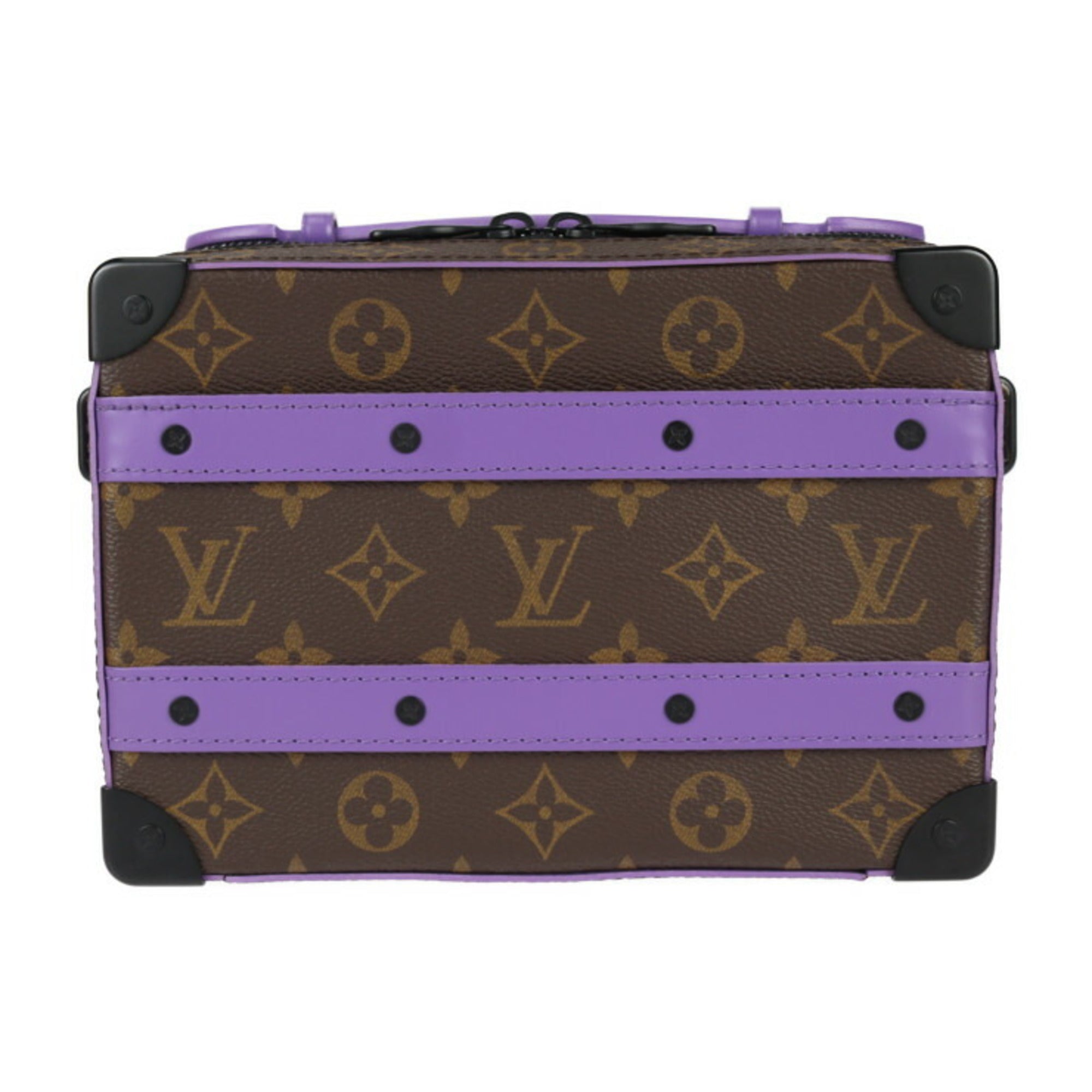 Louis Vuitton Brown Purple Pvc Leather Clutch Bag Handbag Pochette Shoulder Bag (Pre-Owned)