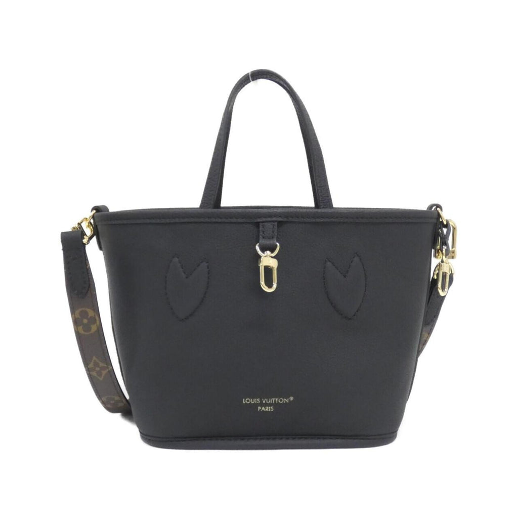Louis Vuitton Black Marron Coated Canvas Leather Handbag (Pre-Owned)
