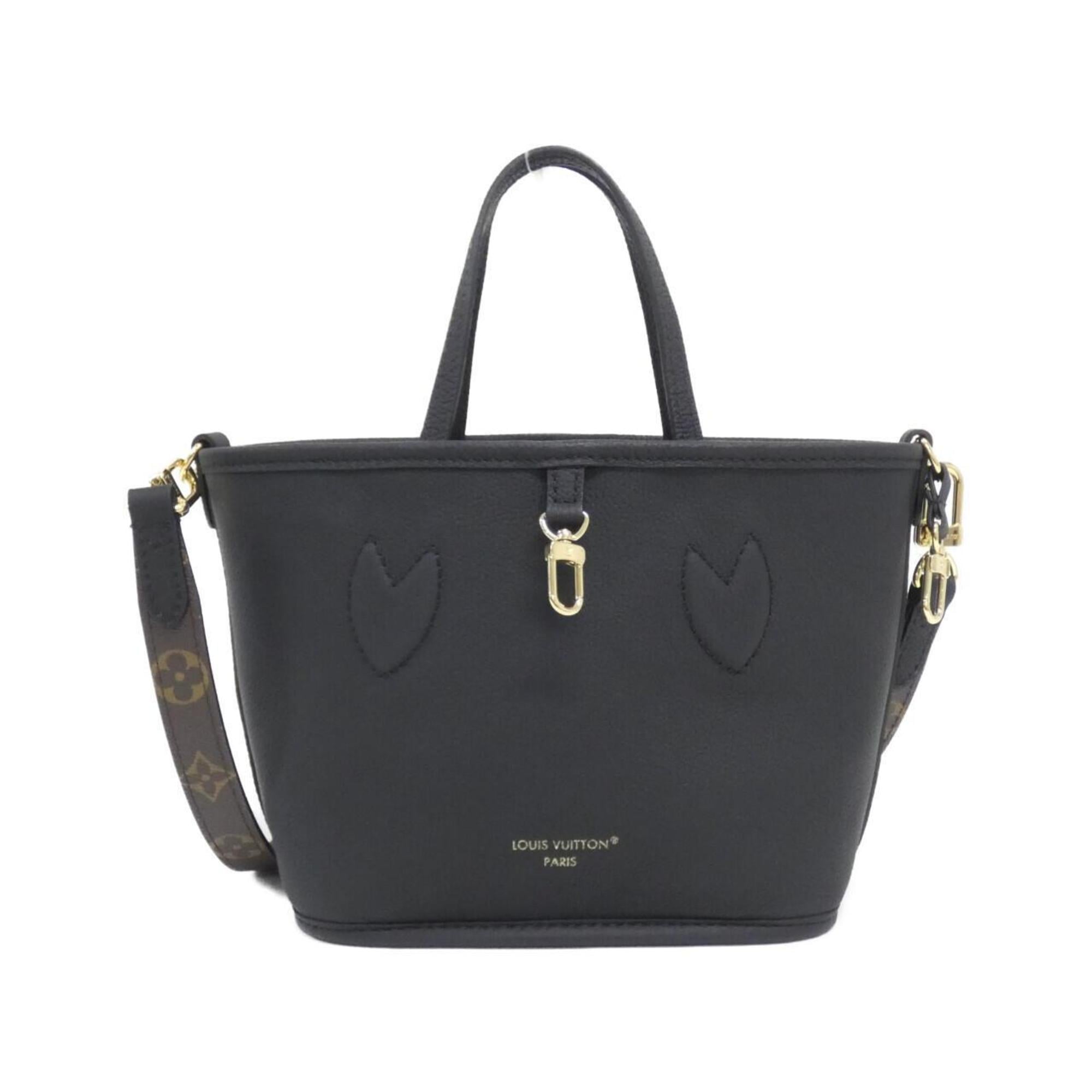 Louis Vuitton Black Marron Coated Canvas Leather Handbag (Pre-Owned)