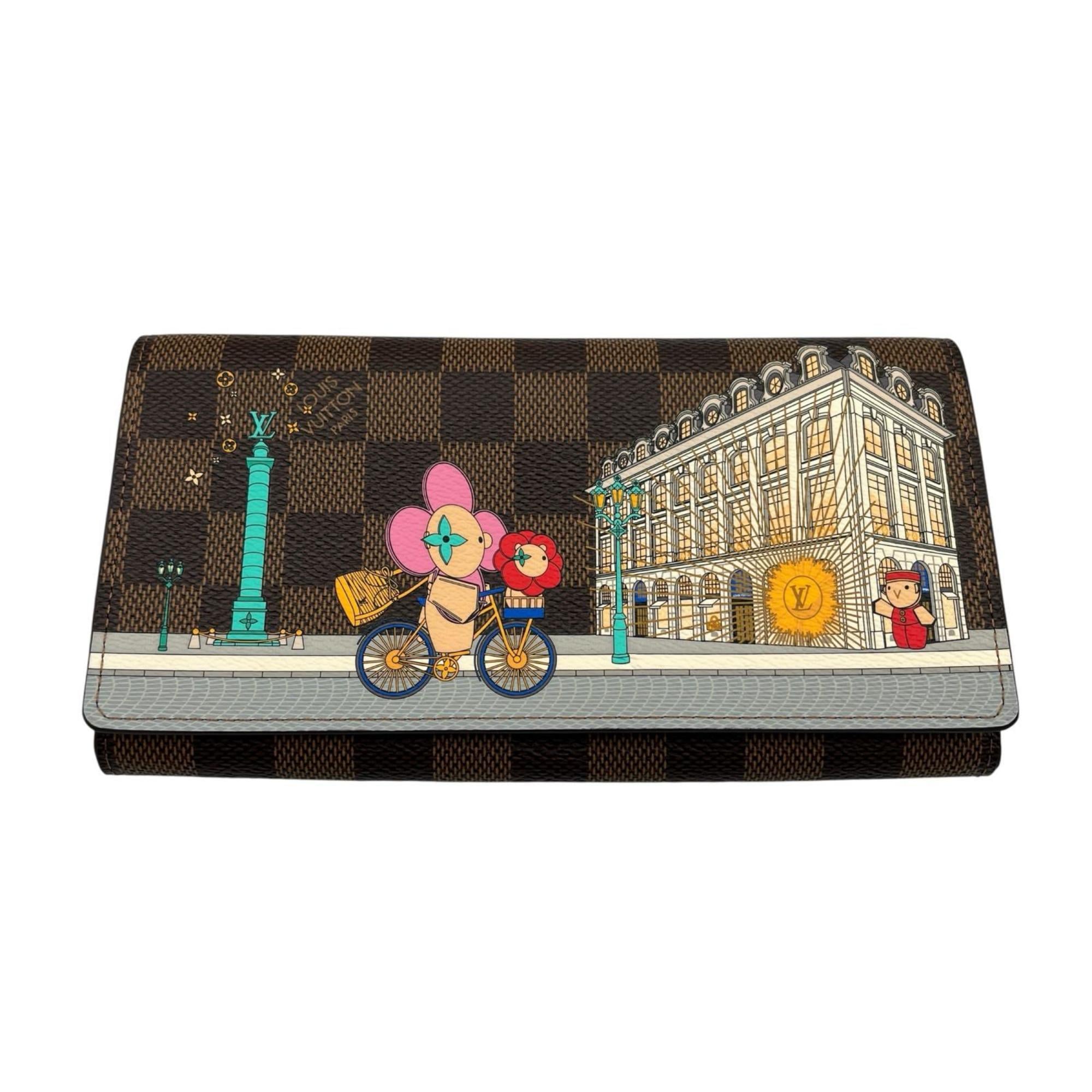 Louis Vuitton Brown Damier Canvas Long Wallet (Bi-Fold) (Pre-Owned)