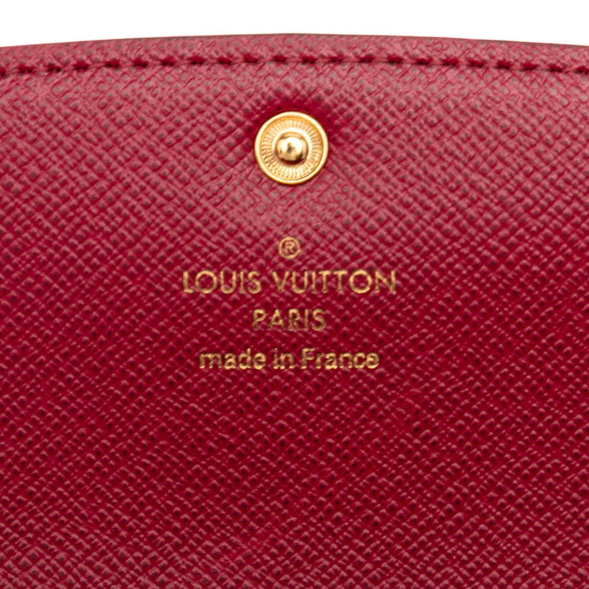 Louis Vuitton Brown Fuchsia Pink Pvc Leather Long Wallet (Bi-Fold) (Pre-Owned)