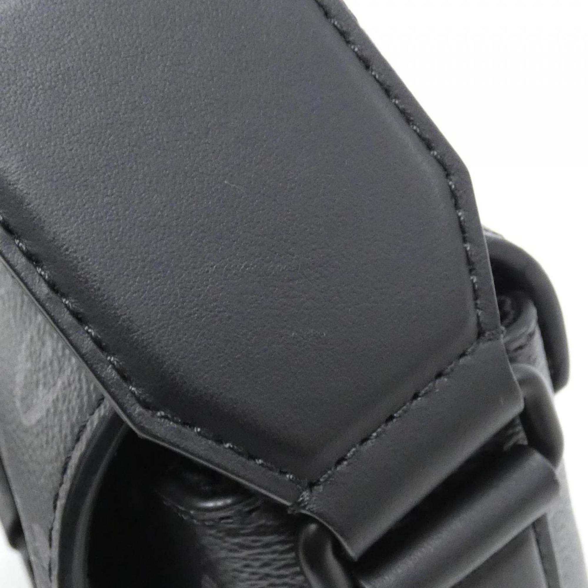 Louis Vuitton Black Coated Canvas Shoulder Bag (Pre-Owned)