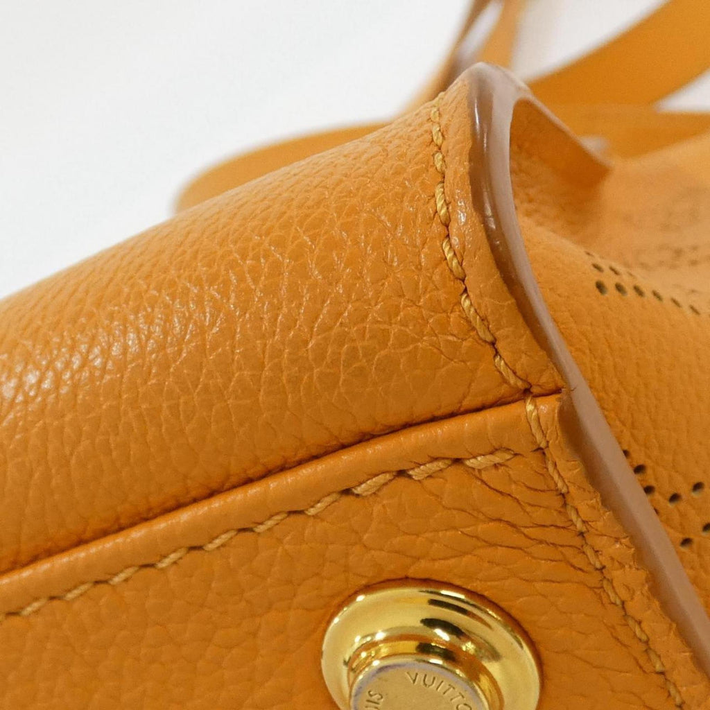 Louis Vuitton Gold Orange Leather Handbag (Pre-Owned)