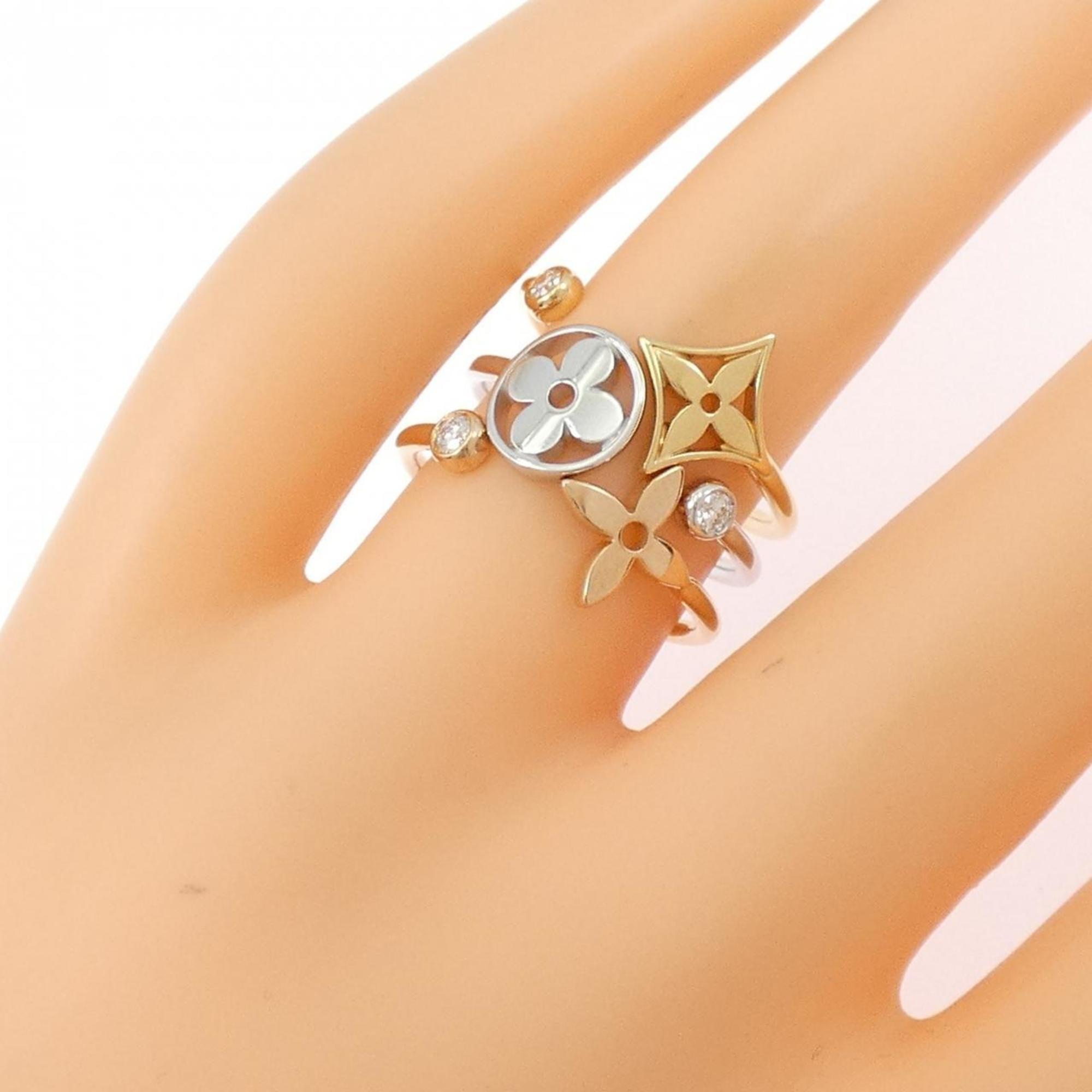 Louis Vuitton Yellow Gold (18K) Pink Gold (18K) White Gold (18K) Band Ring (Pre-Owned)