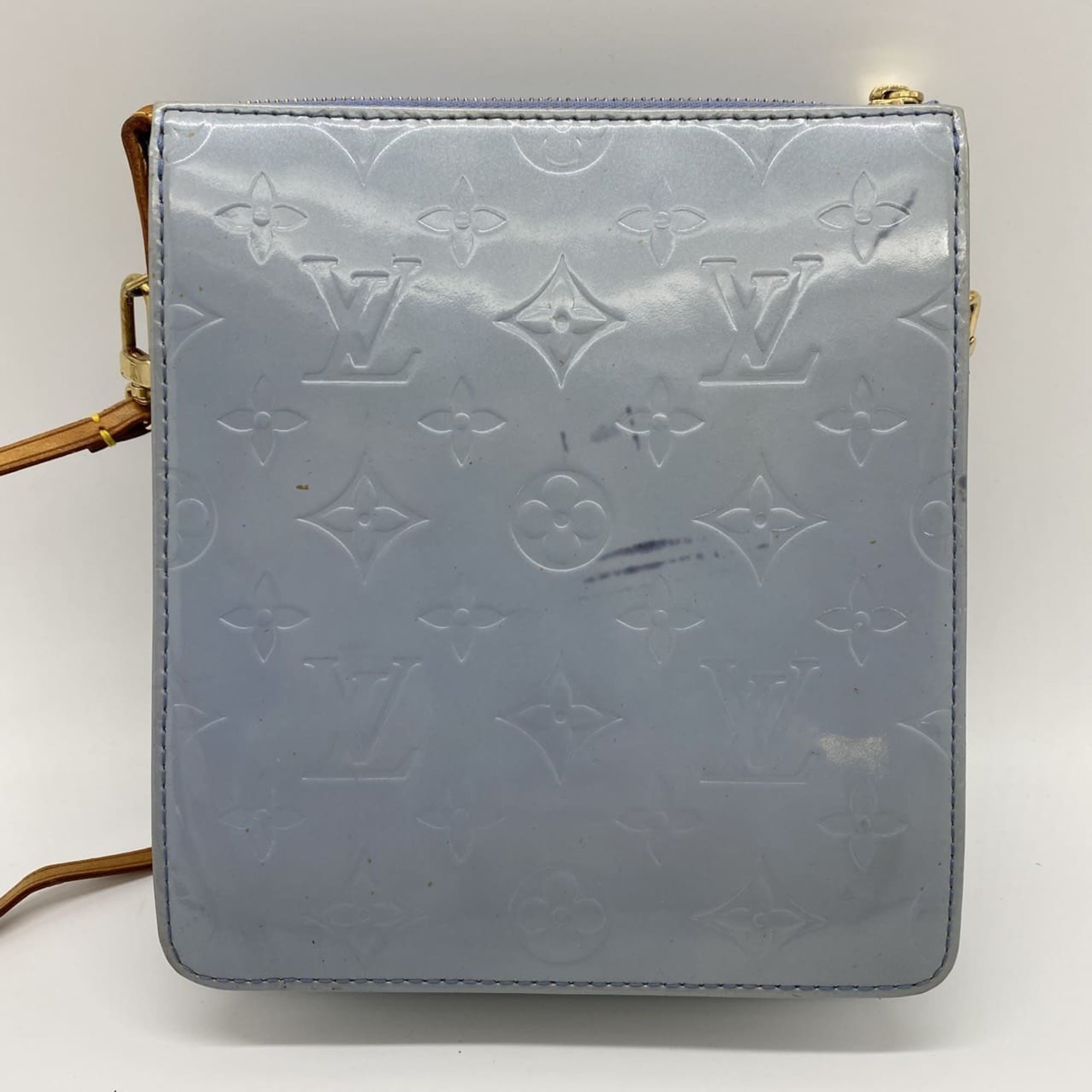 Louis Vuitton Blue Monogram Vernis Pochette Shoulder Bag (Pre-Owned)