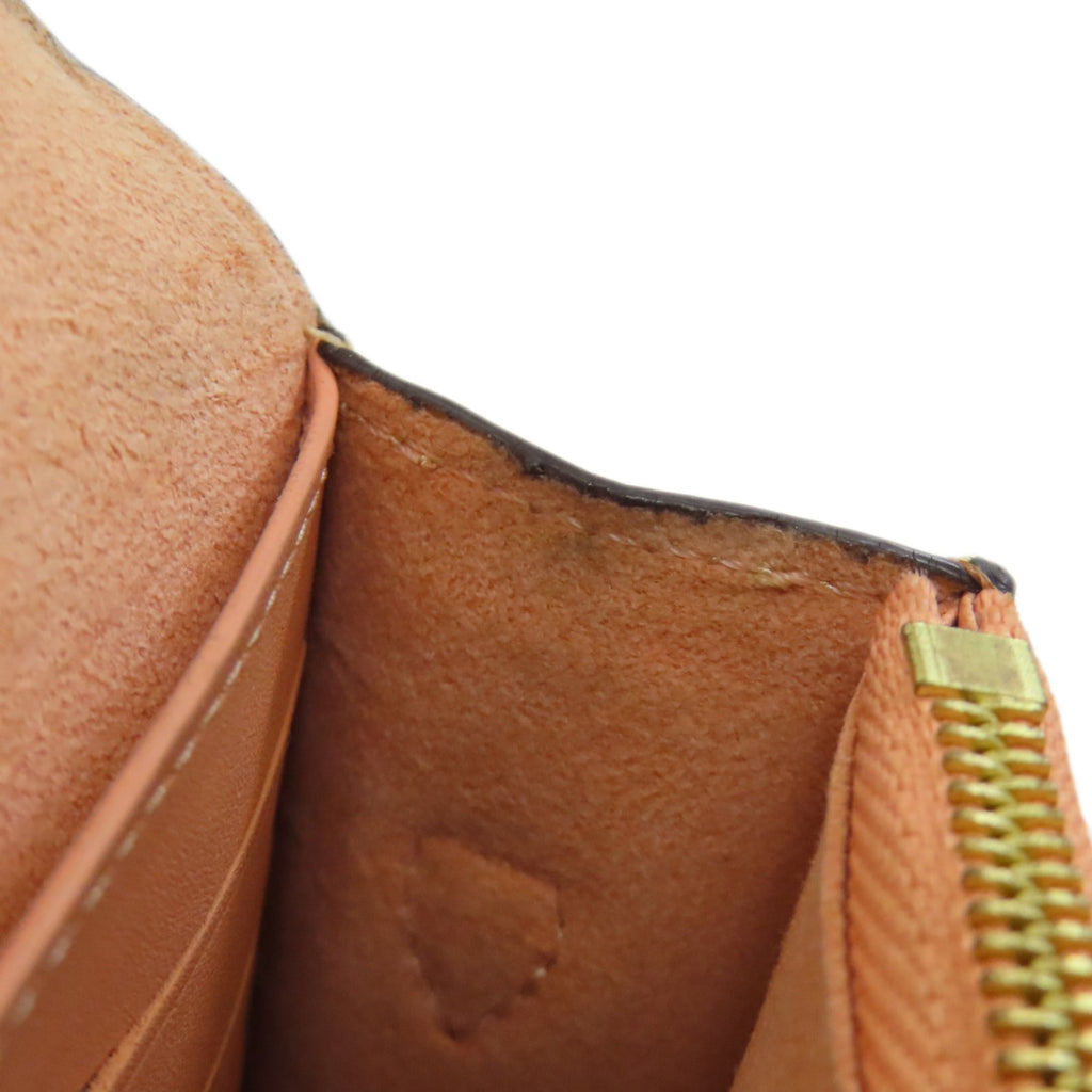 Louis Vuitton Brown Damier Canvas Ebene Damier Canvas Chain/Shoulder Wallet (Pre-Owned)