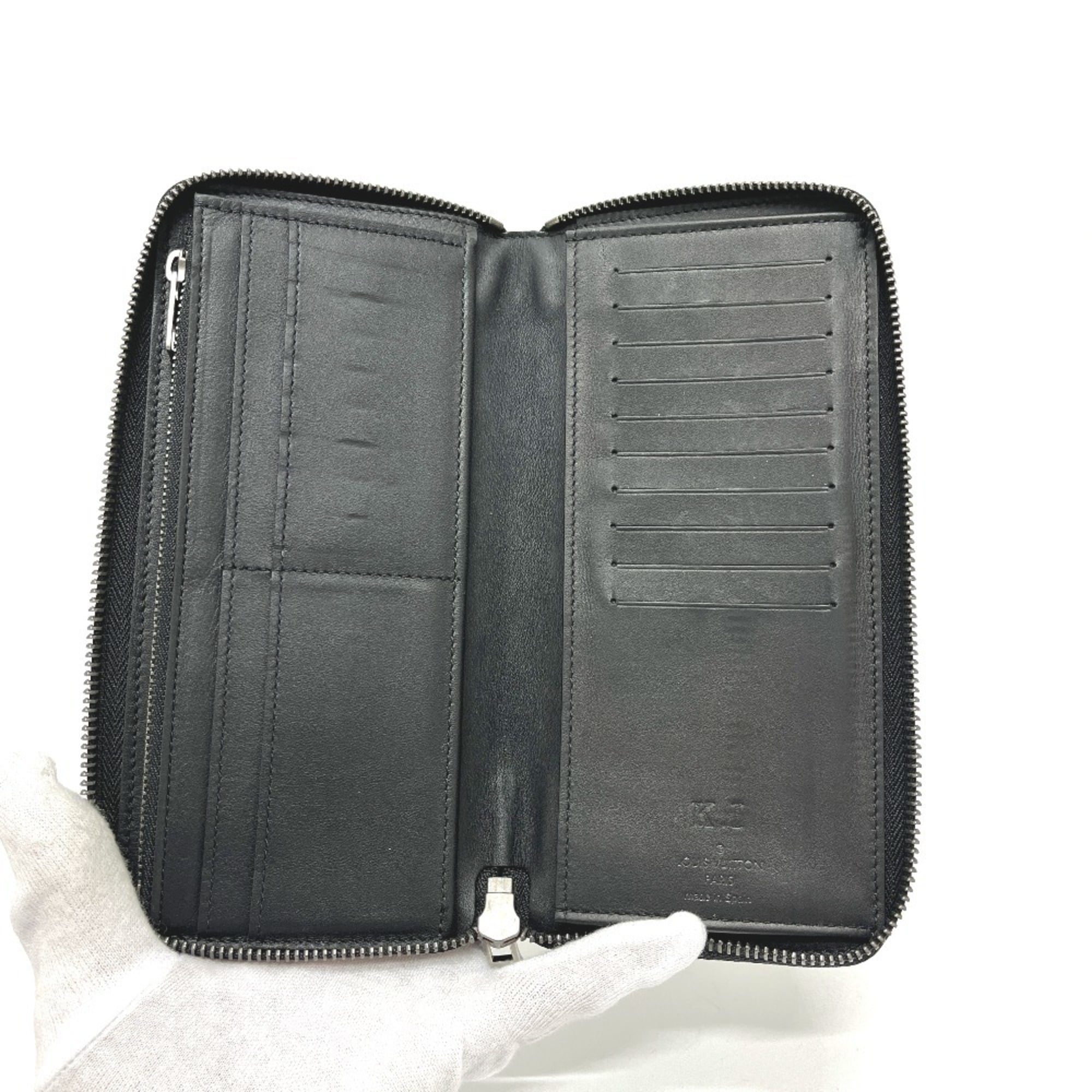 Louis Vuitton Black Damier Infini Long Wallet (Bi-Fold) (Pre-Owned)