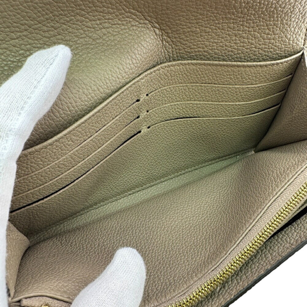 Louis Vuitton Beige Galle Monogram Empreinte Leather Long Wallet (Bi-Fold) (Pre-Owned)