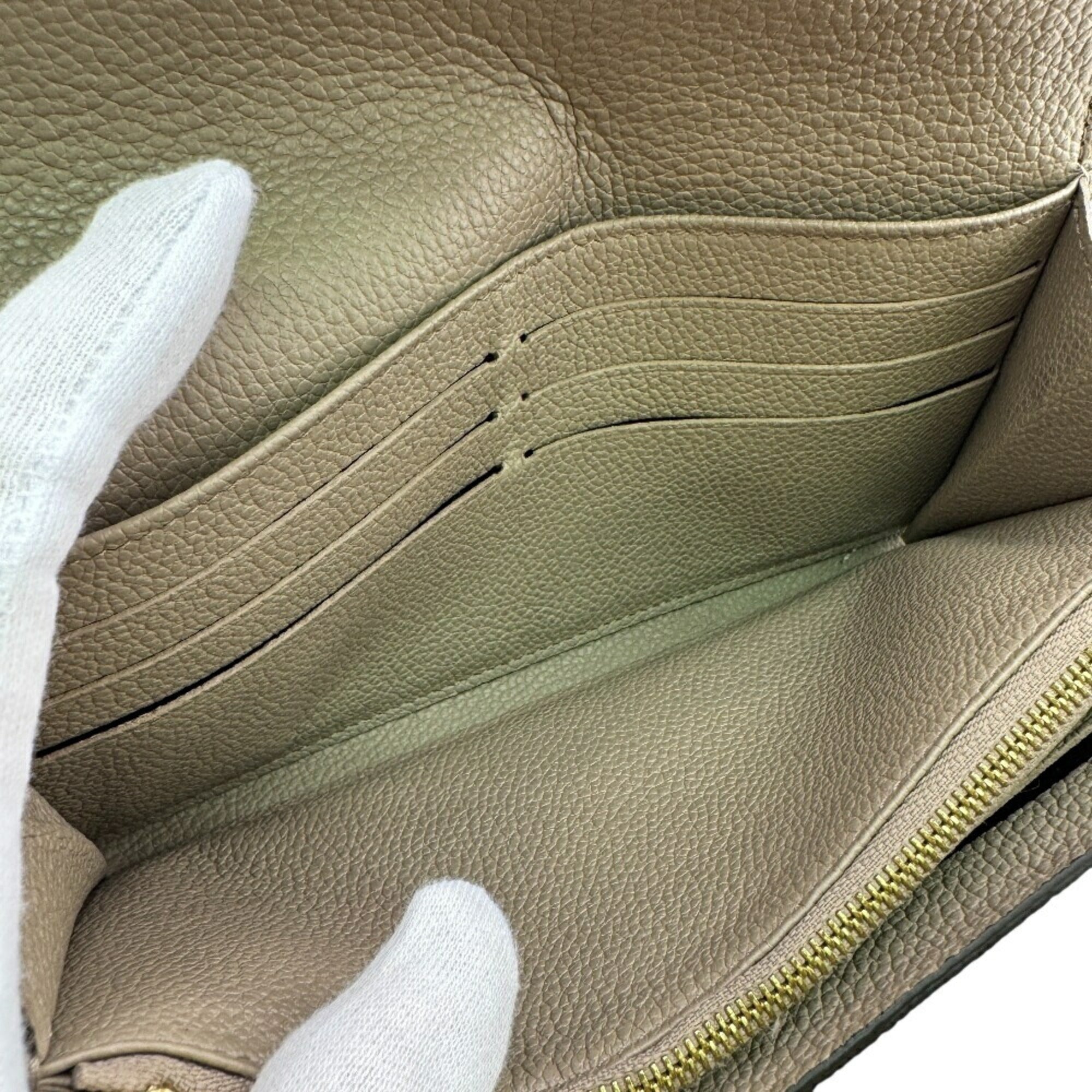 Louis Vuitton Beige Galle Monogram Empreinte Leather Long Wallet (Bi-Fold) (Pre-Owned)