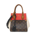 Louis Vuitton Monogram Black Cerise Cream Coated Canvas Leather Handbag (Pre-Owned)