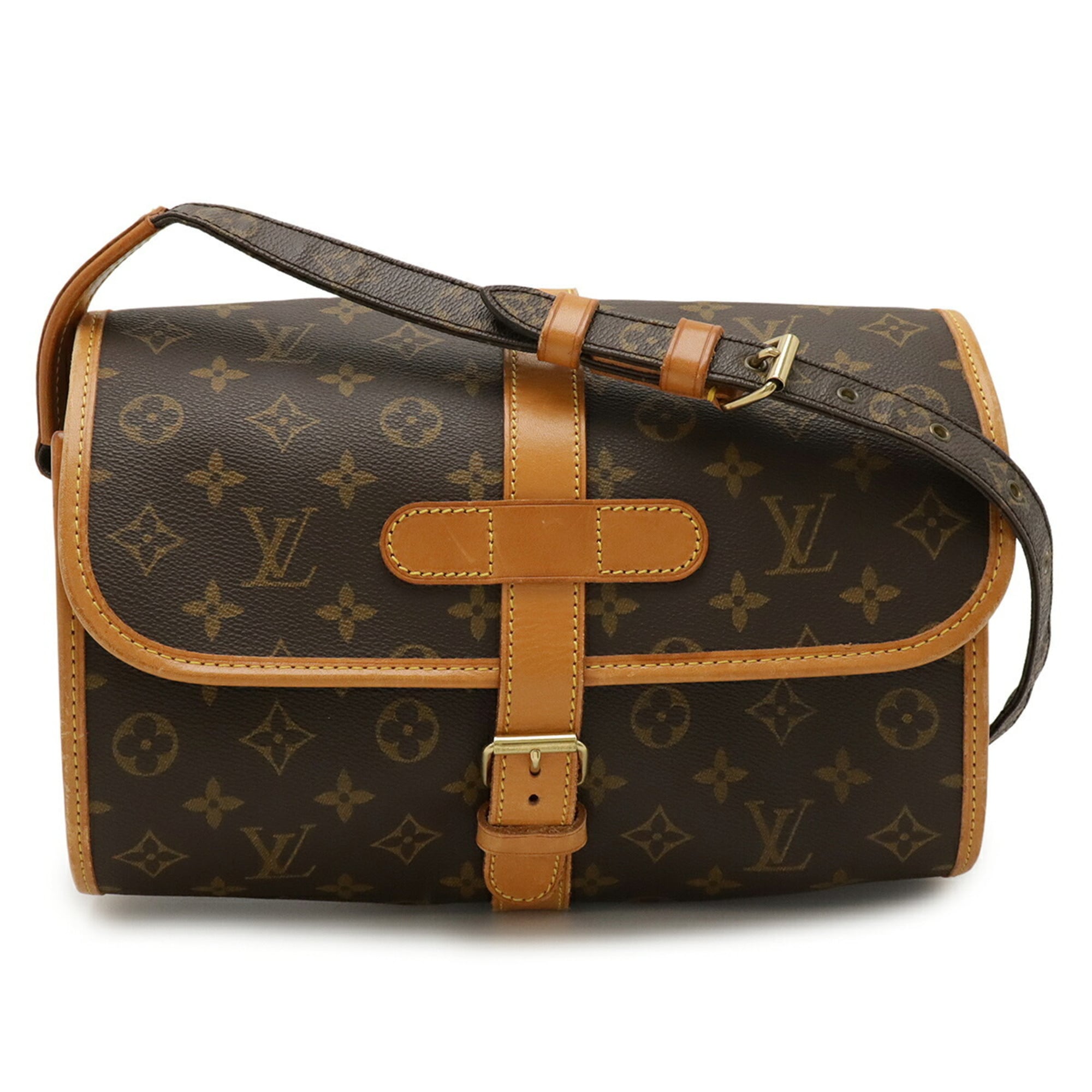 Louis Vuitton Brown Canvas Shoulder Bag (Pre-Owned)