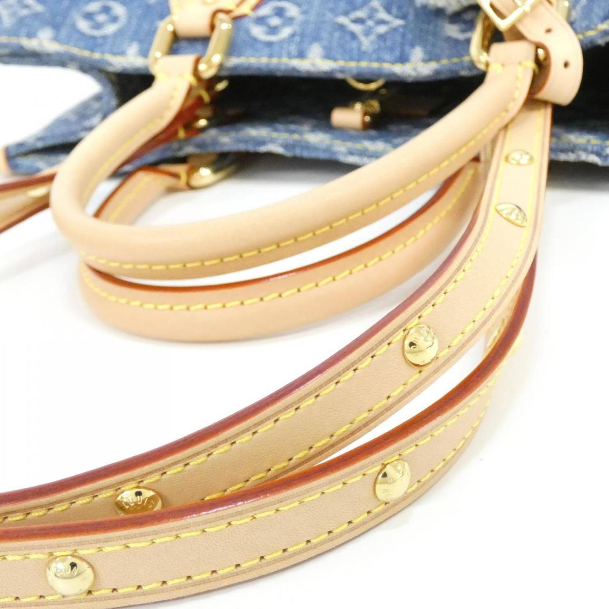 Louis Vuitton Blue Denim Canvas Handbag (Pre-Owned)