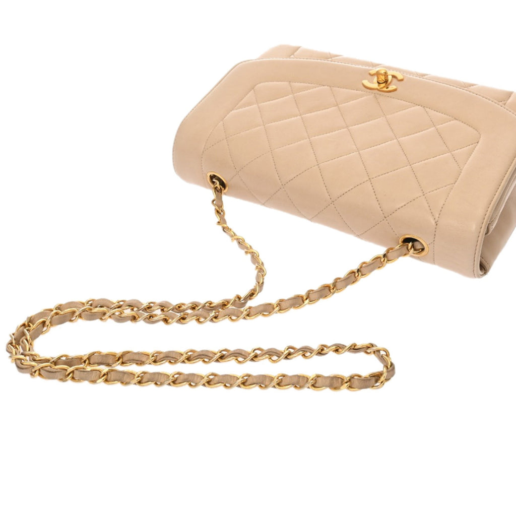 Vintage Diana Flap Bag Quilted Lambskin Medium