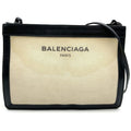 Navy Pochette Canvas and Leather Small