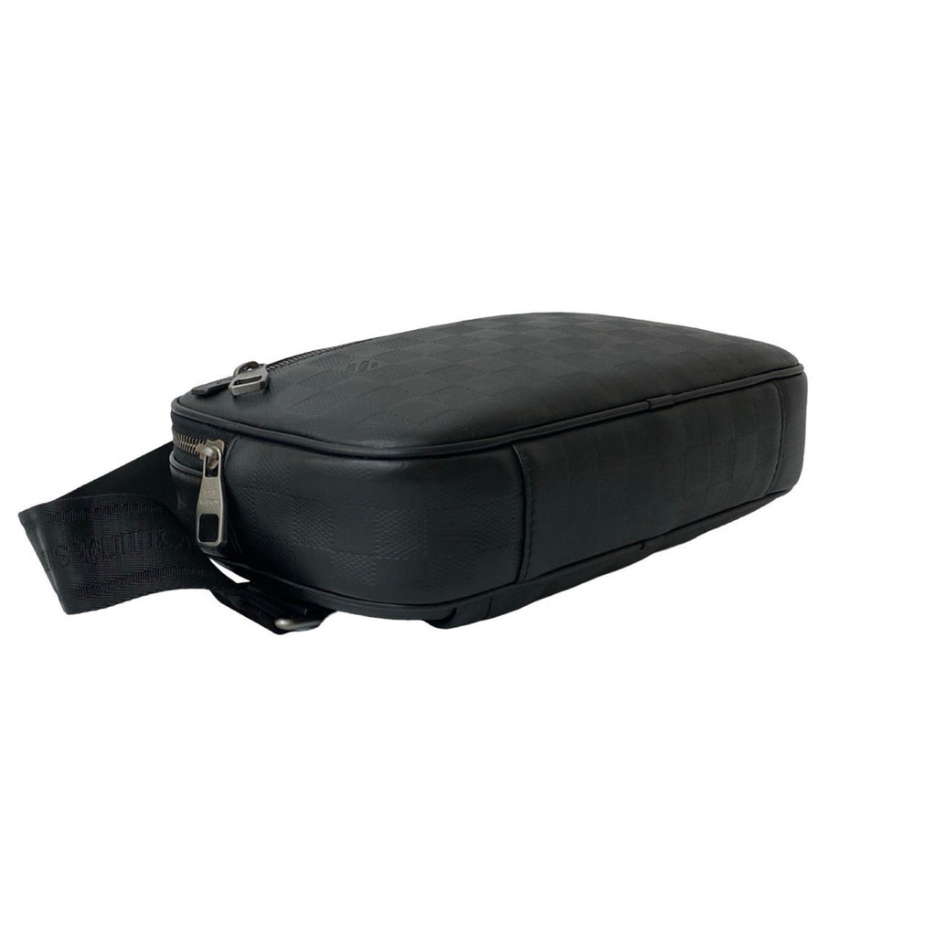 Louis Vuitton Black Leather Handbag Sling Bag (Pre-Owned)