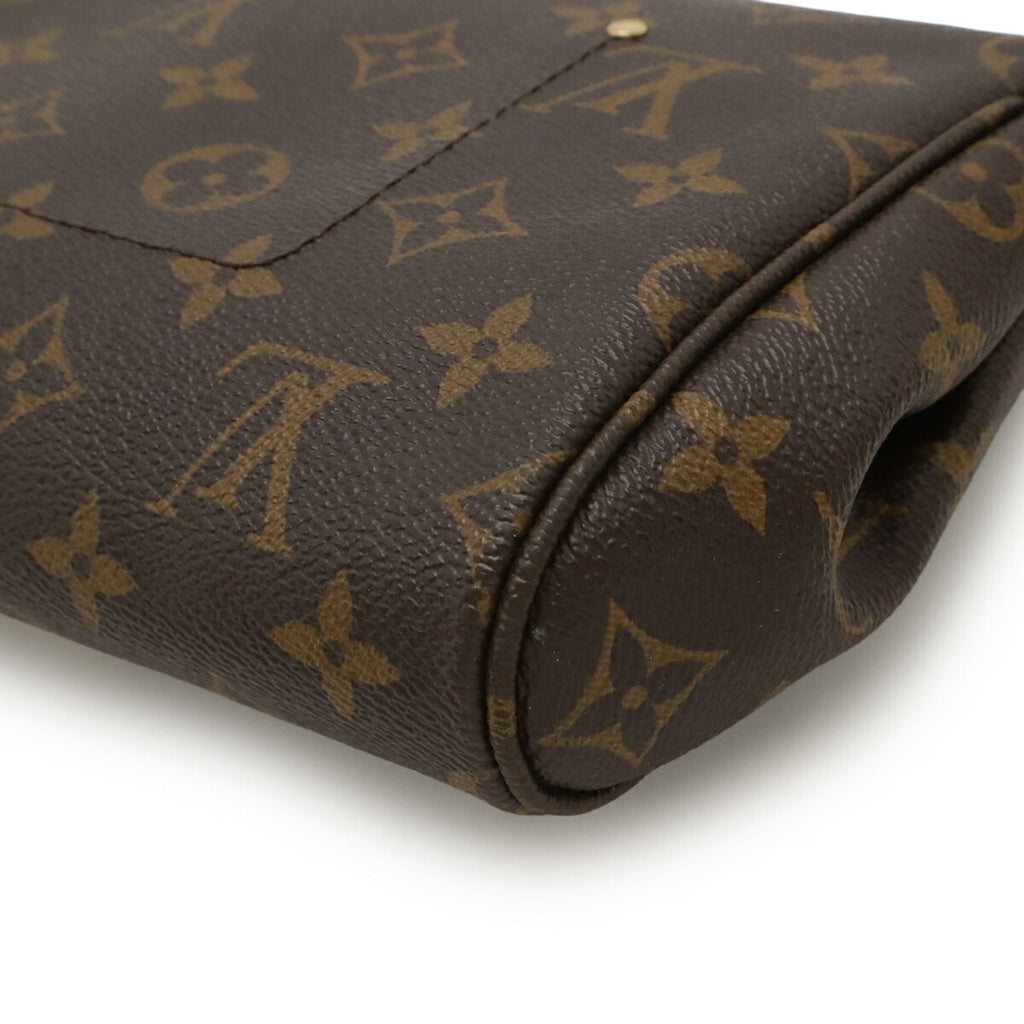 Louis Vuitton Brown Monogram Canvas Clutch Bag Shoulder Bag (Pre-Owned)