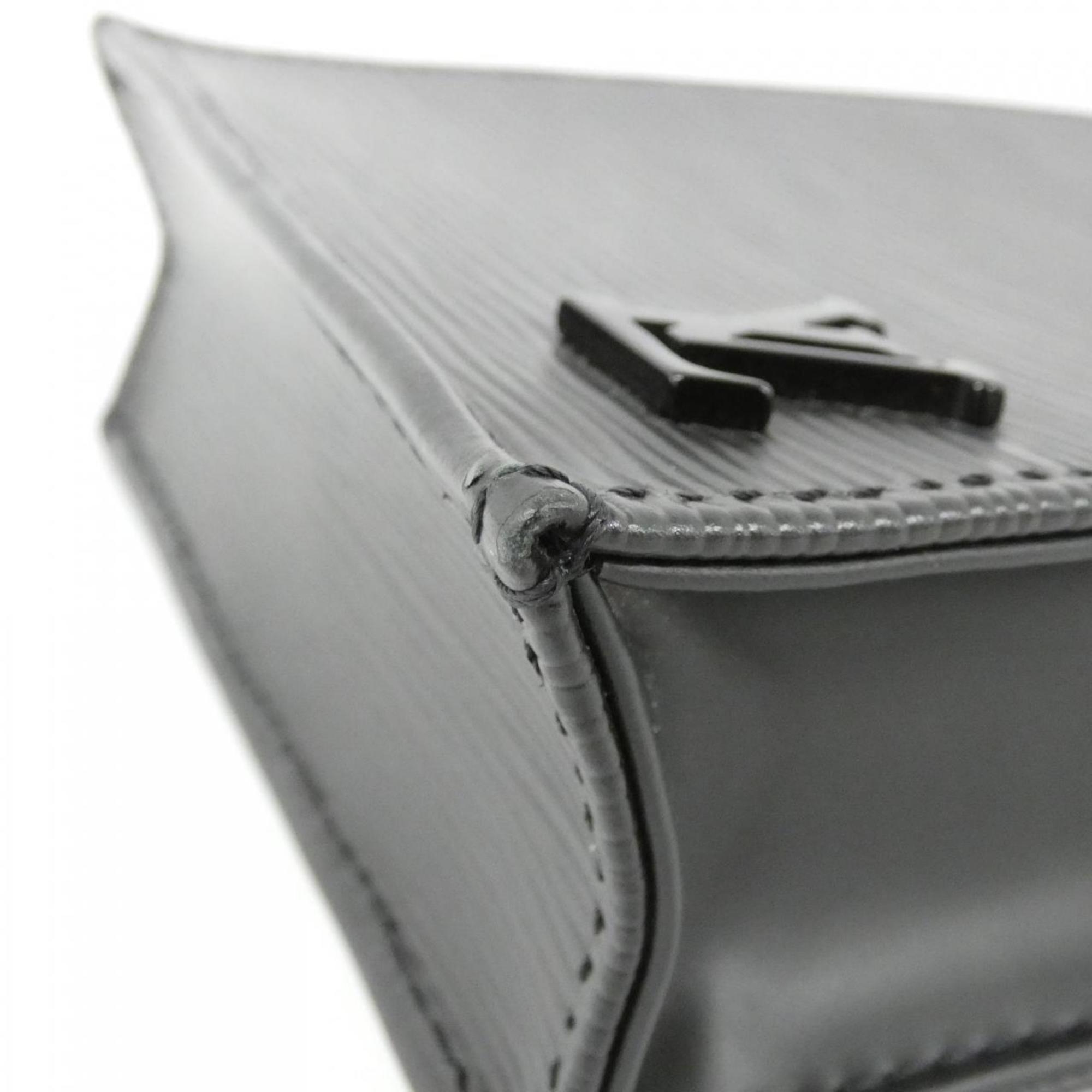 Louis Vuitton Black Leather Handbag (Pre-Owned)