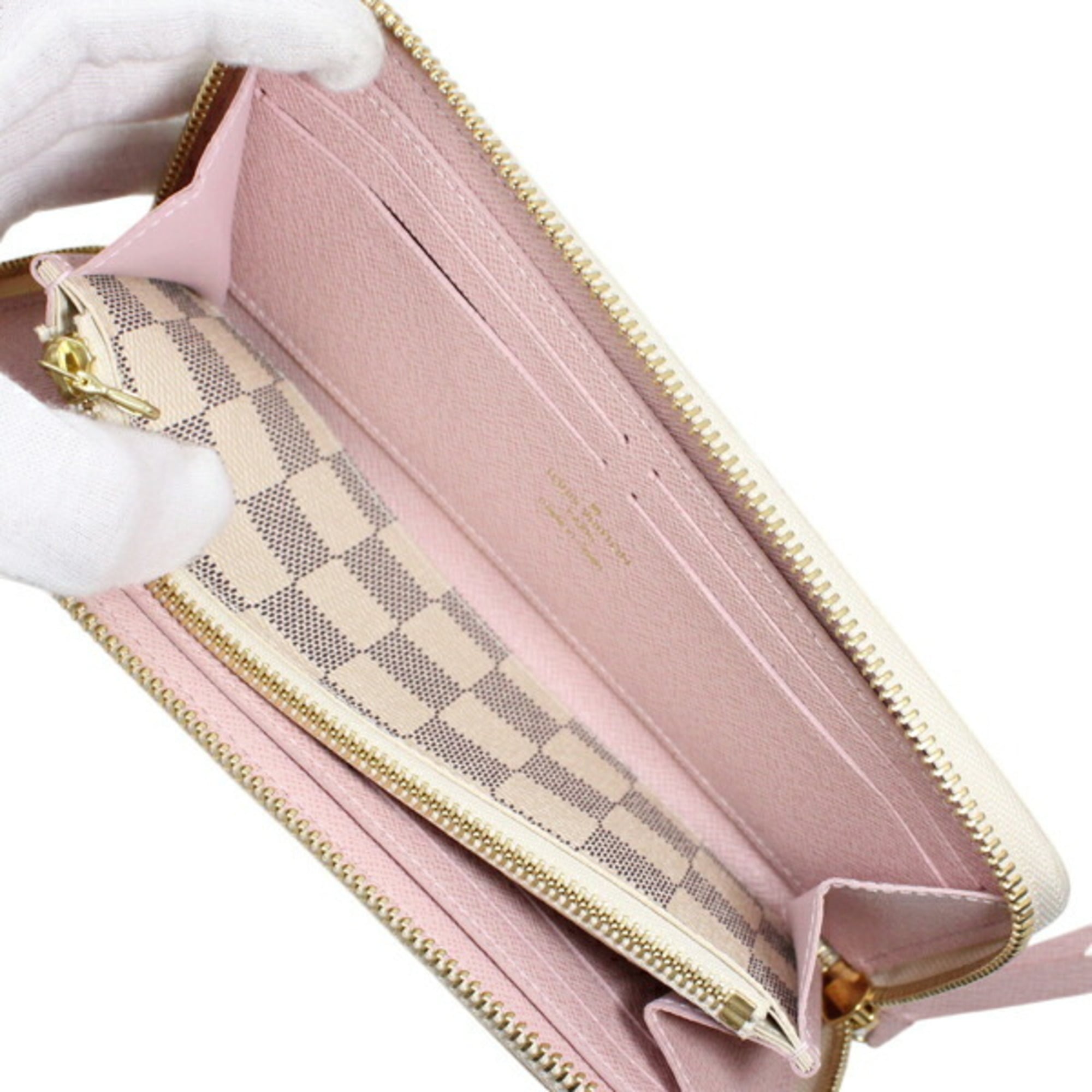 Louis Vuitton Damier Azur Rose Ballerine Damier Azur Long Wallet (Bi-Fold) (Pre-Owned)