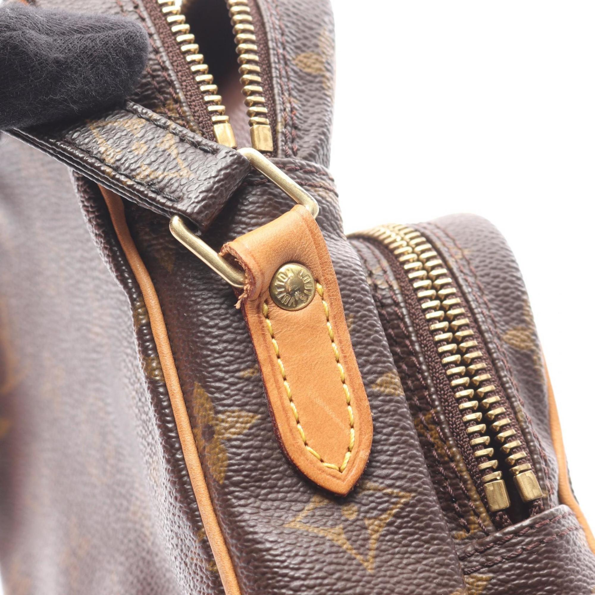 Louis Vuitton Brown Coated Canvas Leather Shoulder Bag (Pre-Owned)