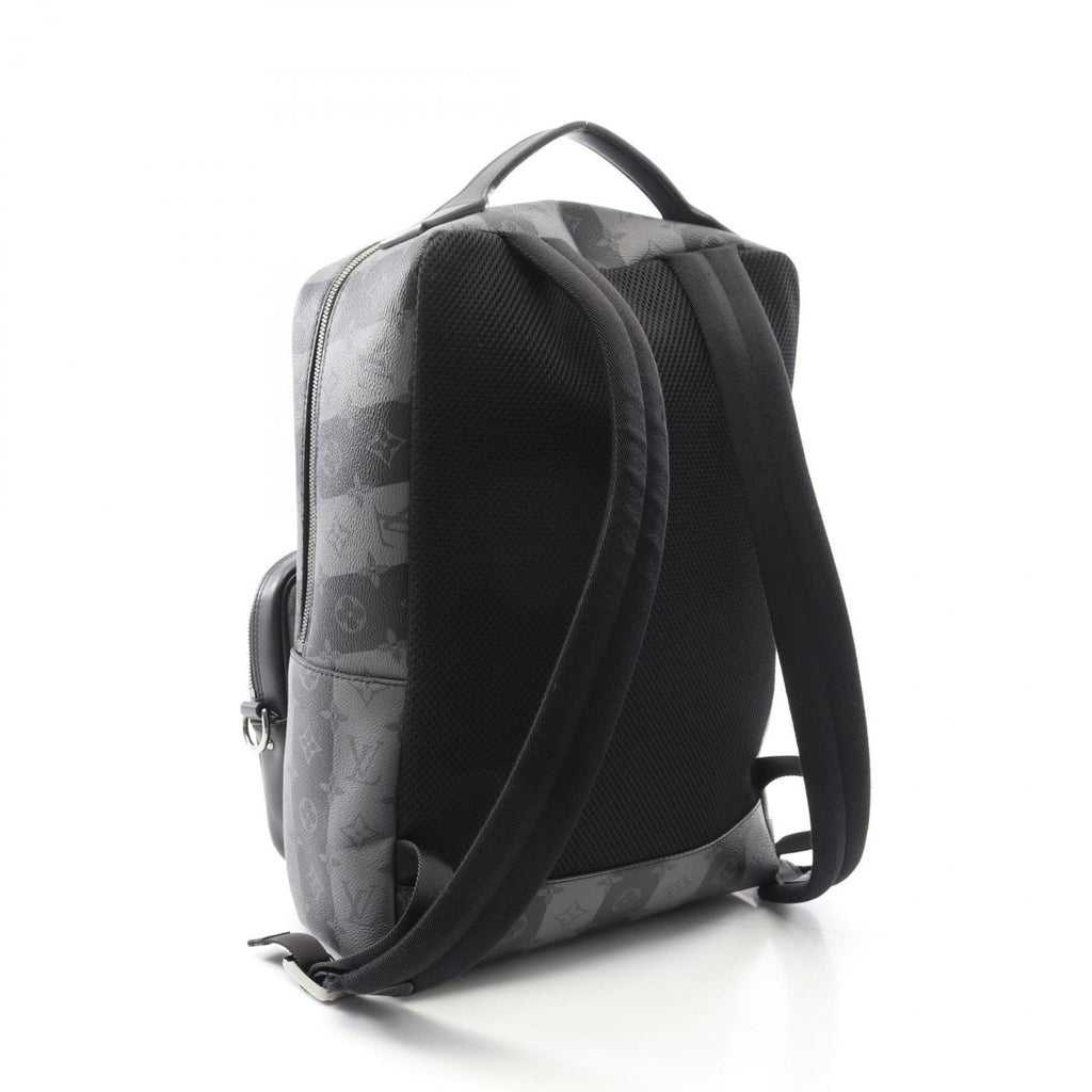 Louis Vuitton Black Gray Coated Canvas Backpack (Pre-Owned)