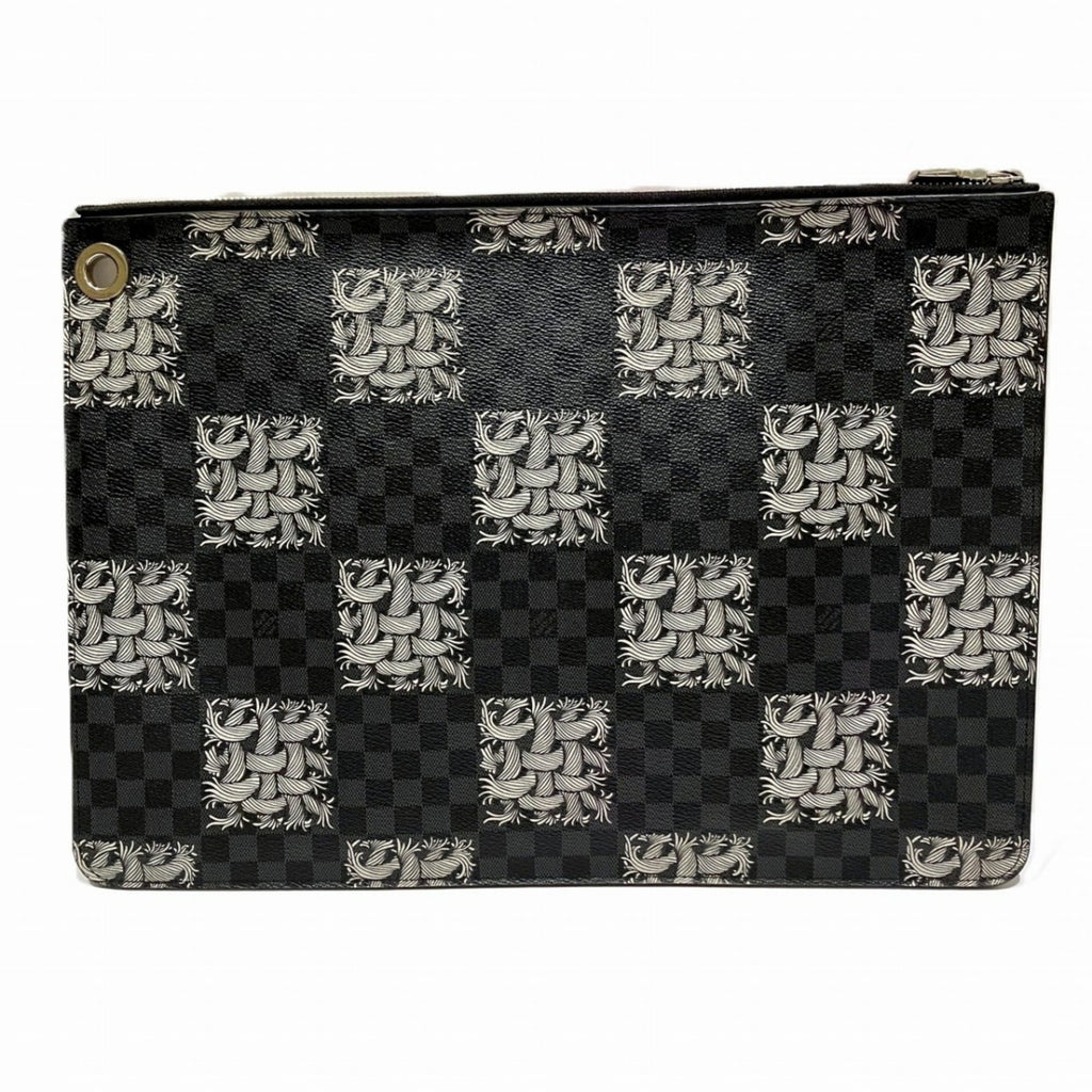 Louis Vuitton Black Pvc Clutch Bag Pochette (Pre-Owned)