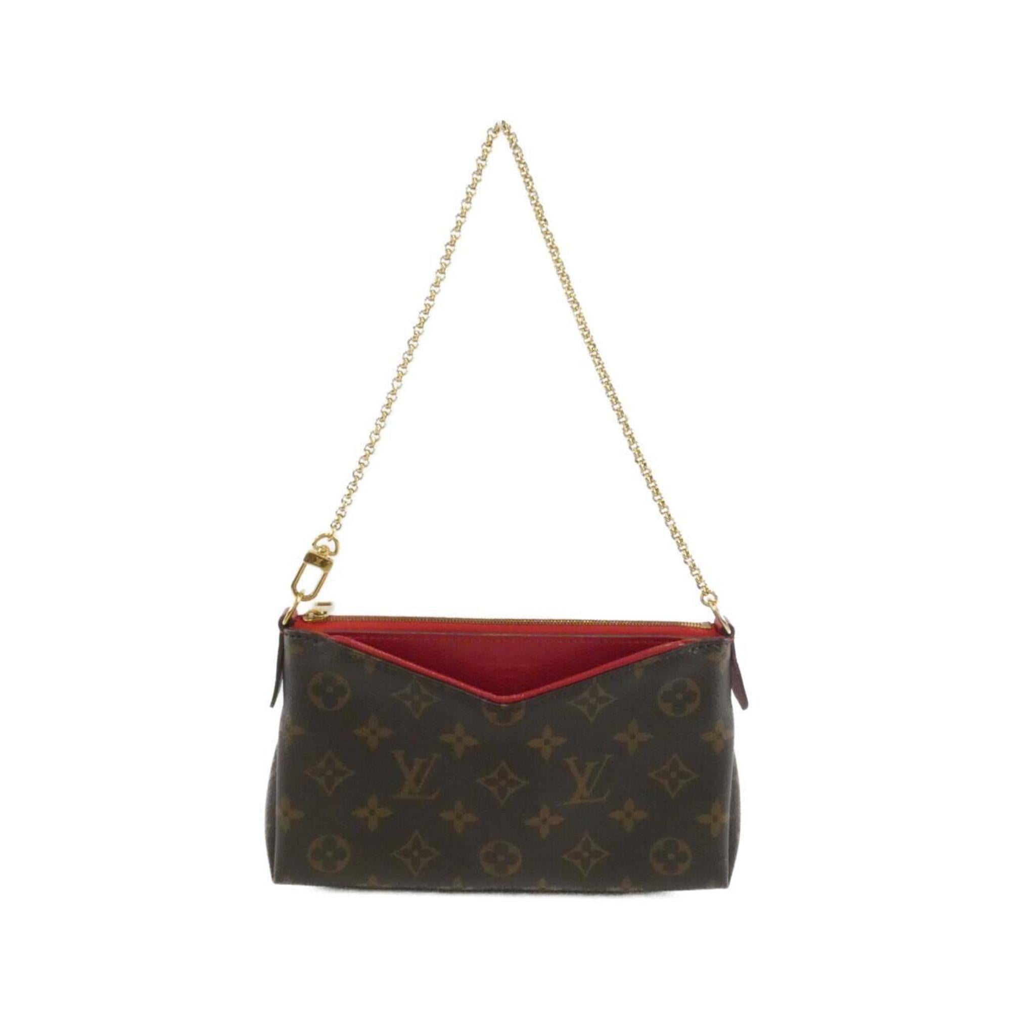Louis Vuitton Brown Dark Brown Coated Canvas Shoulder Bag (Pre-Owned)