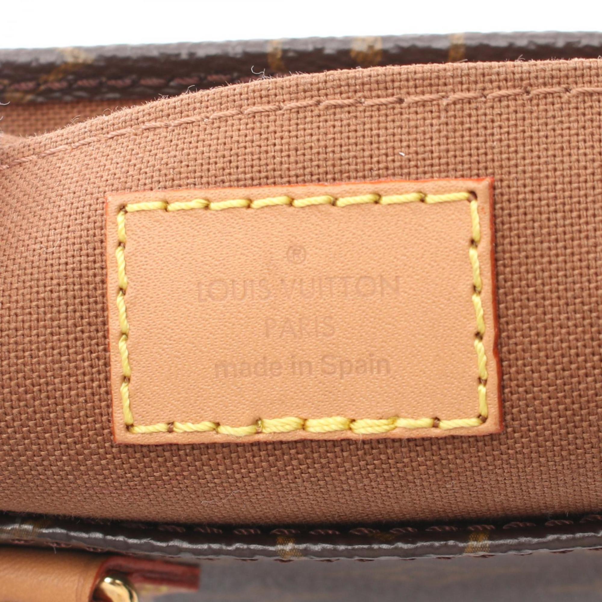 Louis Vuitton Brown Pvc Coated Canvas Leather Handbag (Pre-Owned)