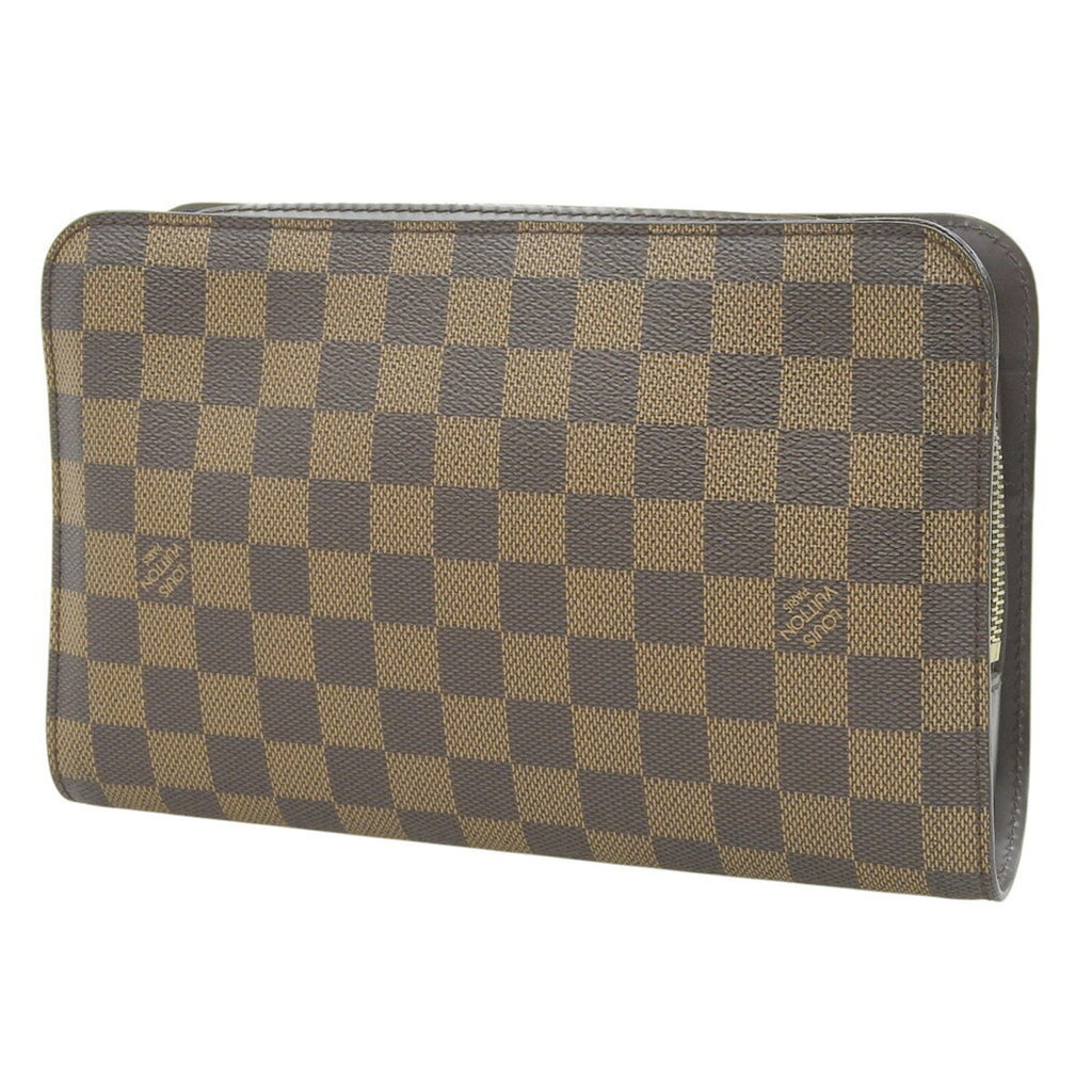 Louis Vuitton Damier Damier Canvas Ebene Pvc Clutch Bag (Pre-Owned)