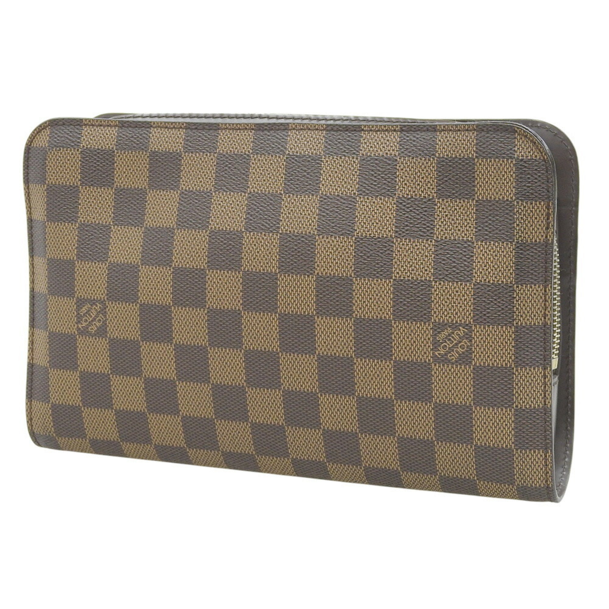Louis Vuitton Damier Damier Canvas Ebene Pvc Clutch Bag (Pre-Owned)